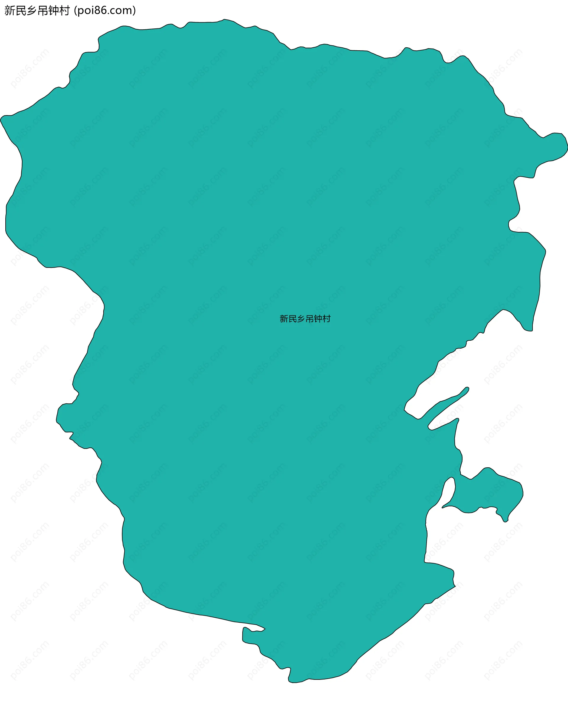 新民乡吊钟村边界地图