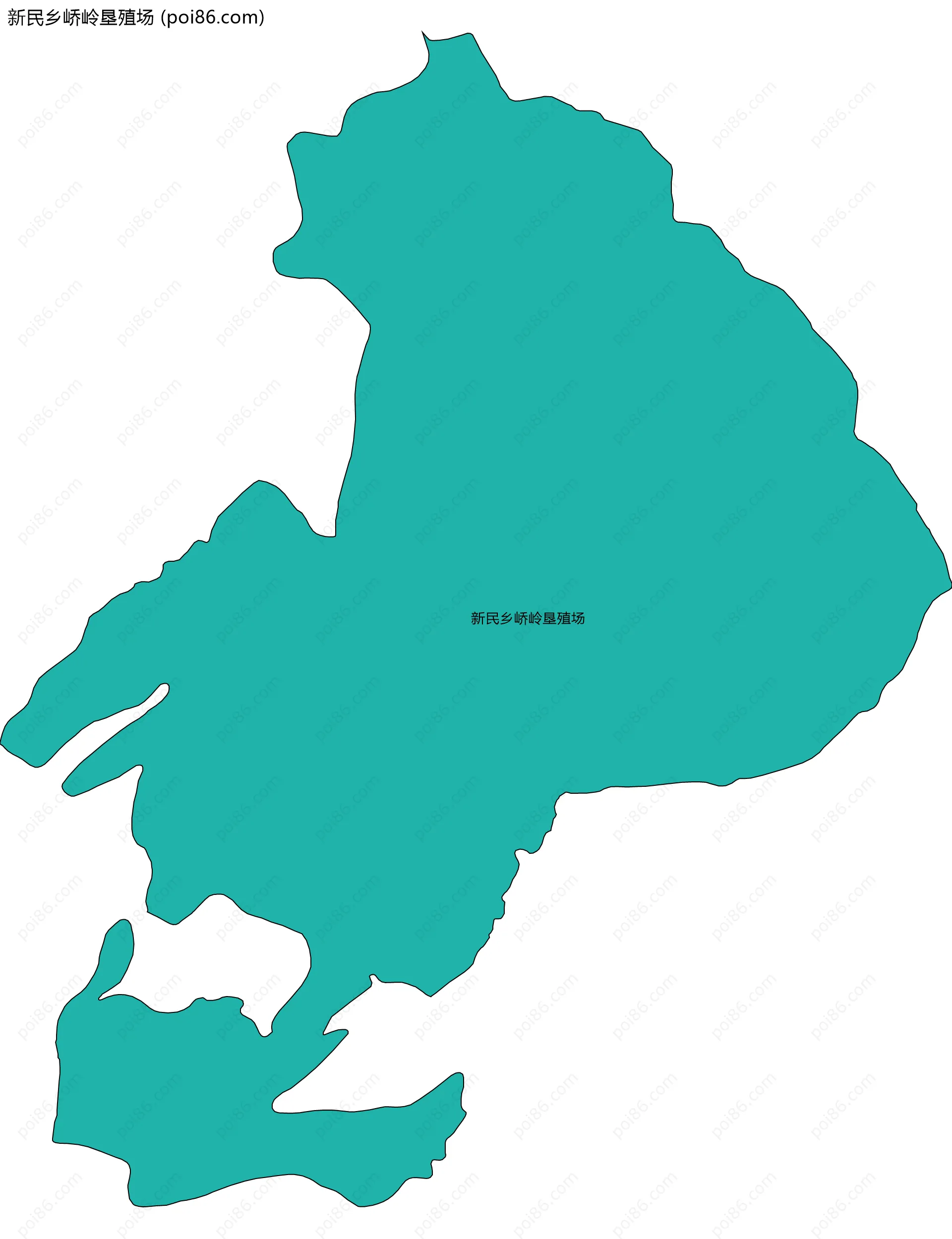 新民乡峤岭垦殖场边界地图