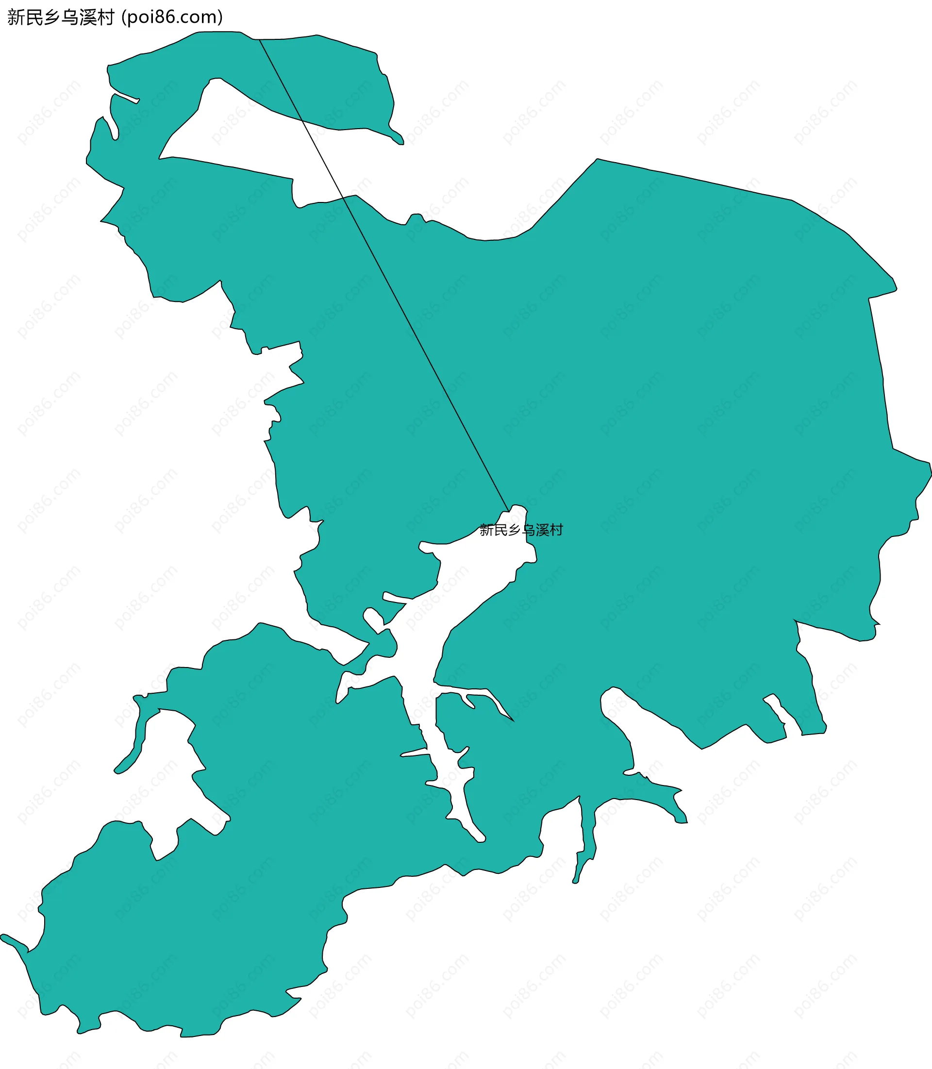 新民乡乌溪村边界地图