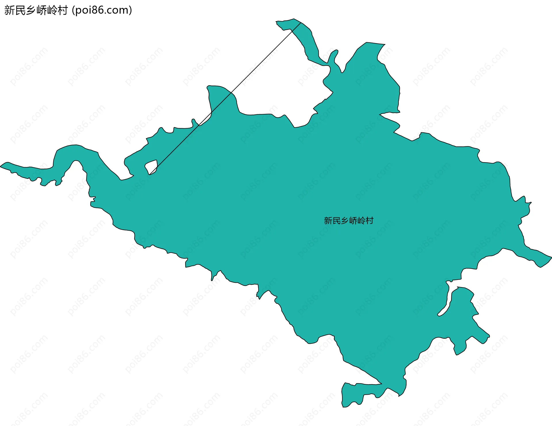 新民乡峤岭村边界地图