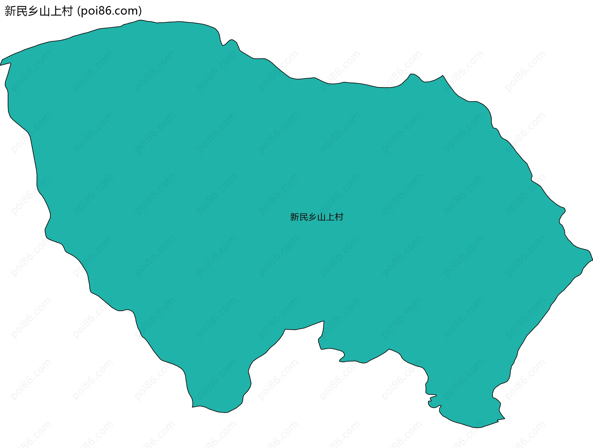 新民乡山上村边界地图