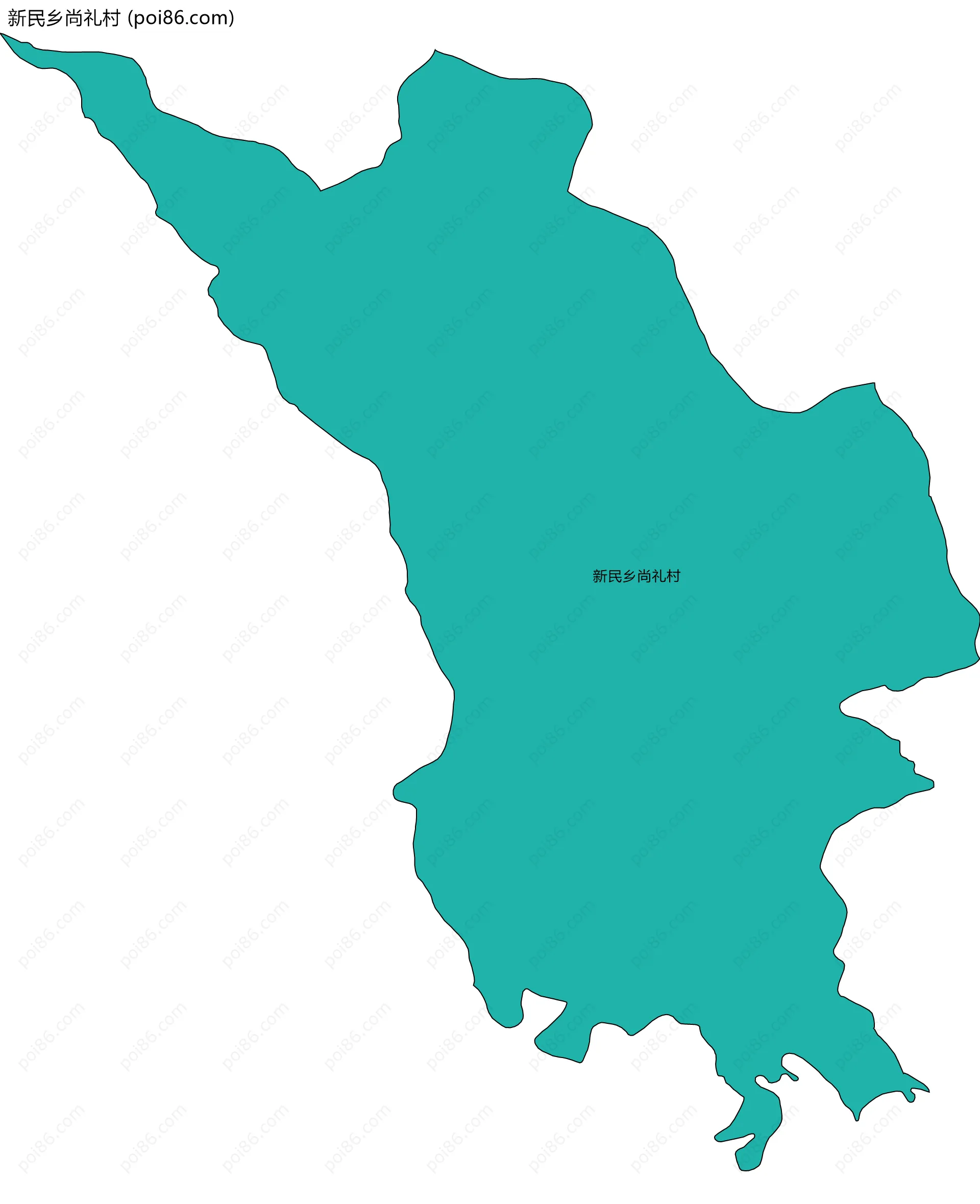 新民乡尚礼村边界地图
