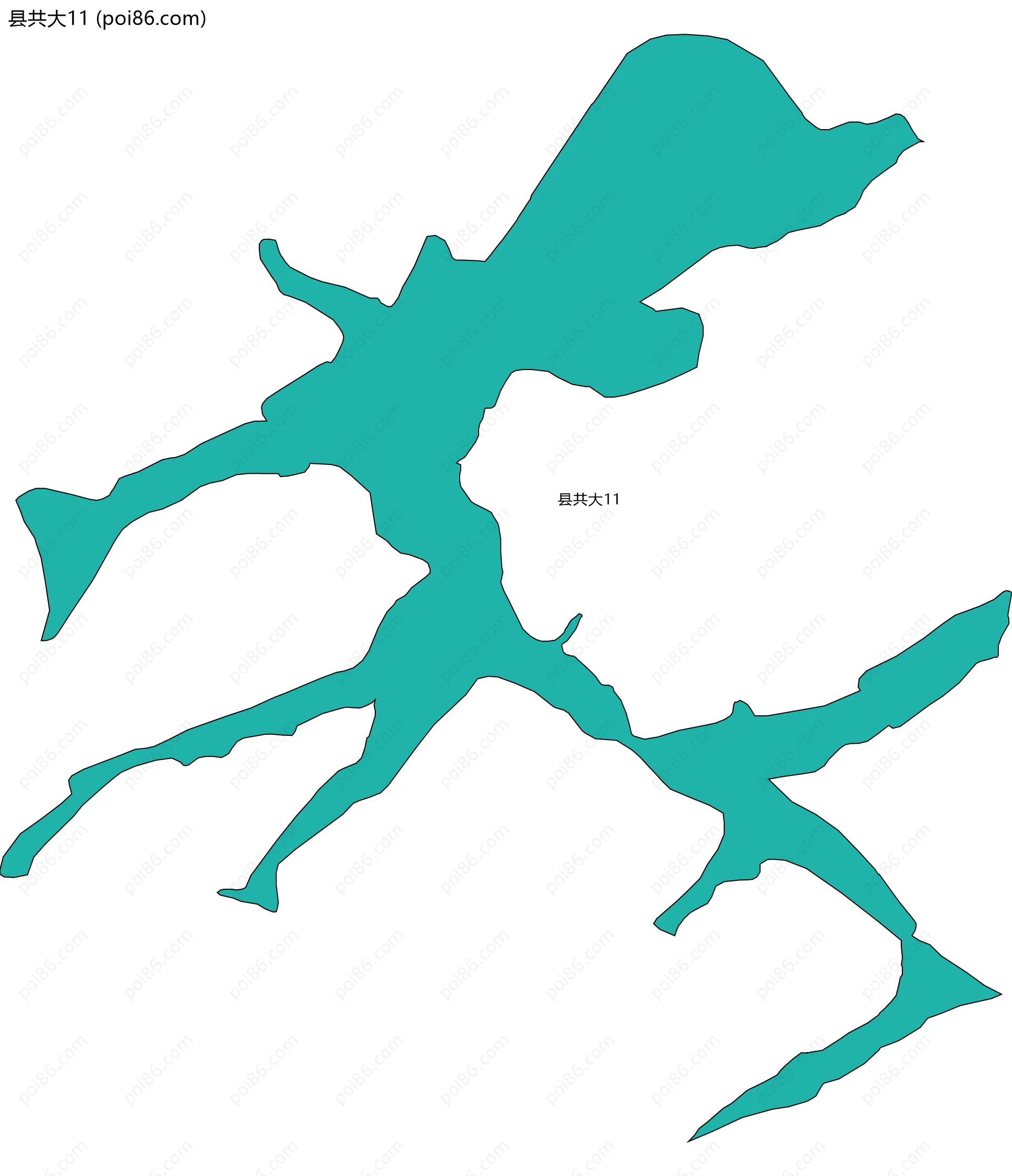 县共大11边界地图