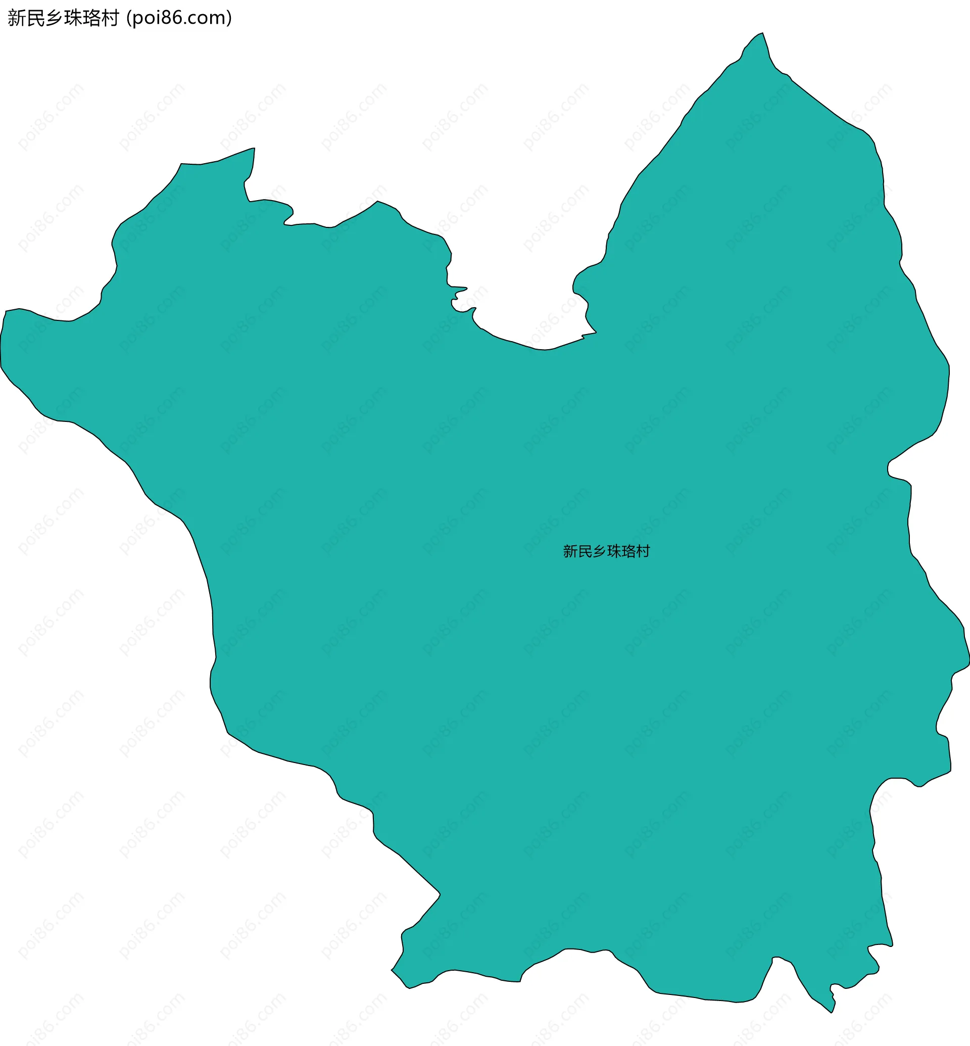 新民乡珠珞村边界地图