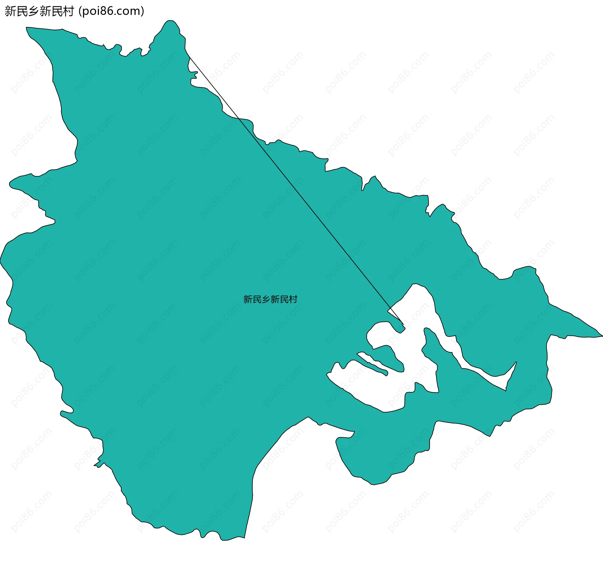 新民乡新民村边界地图
