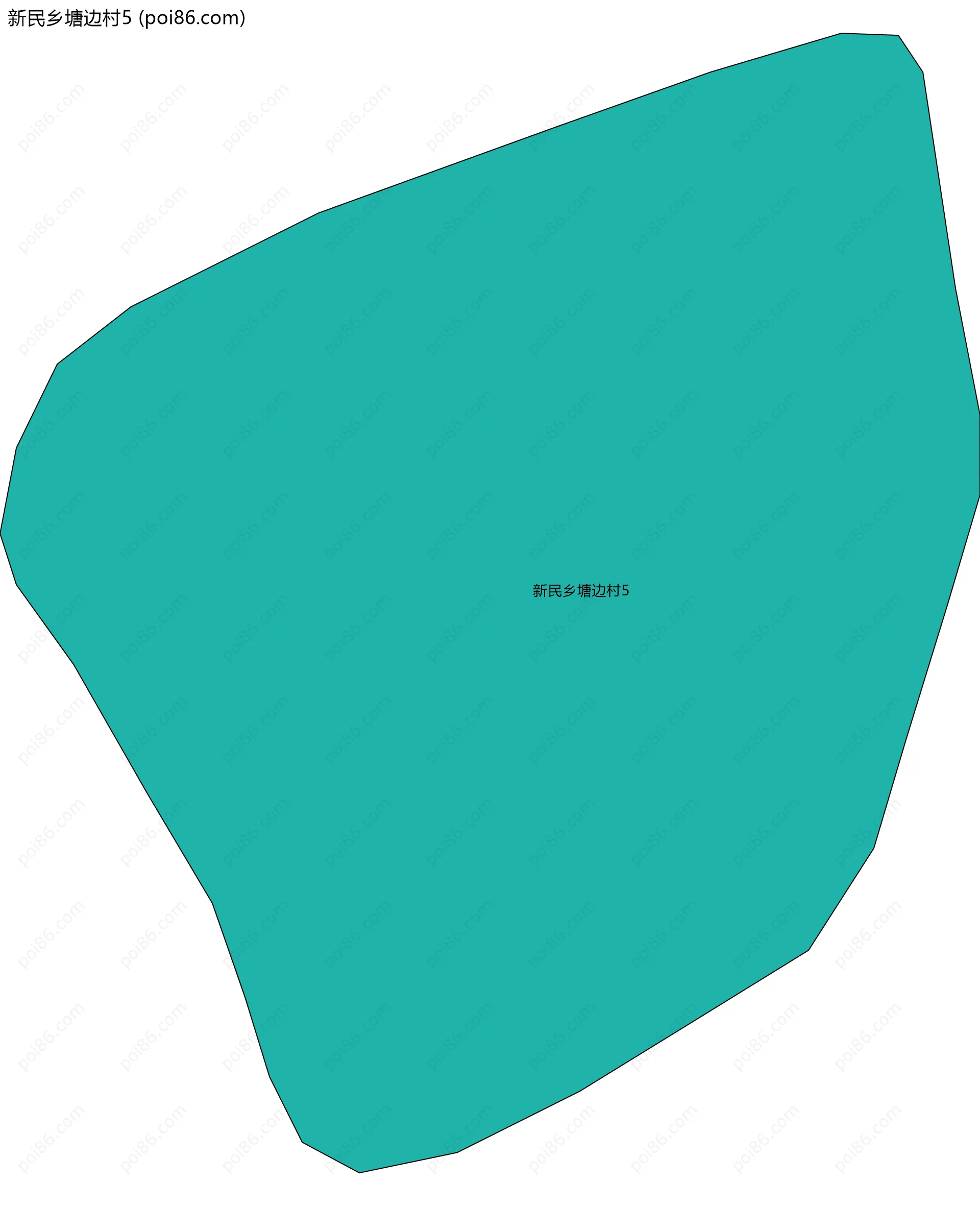 新民乡塘边村5边界地图