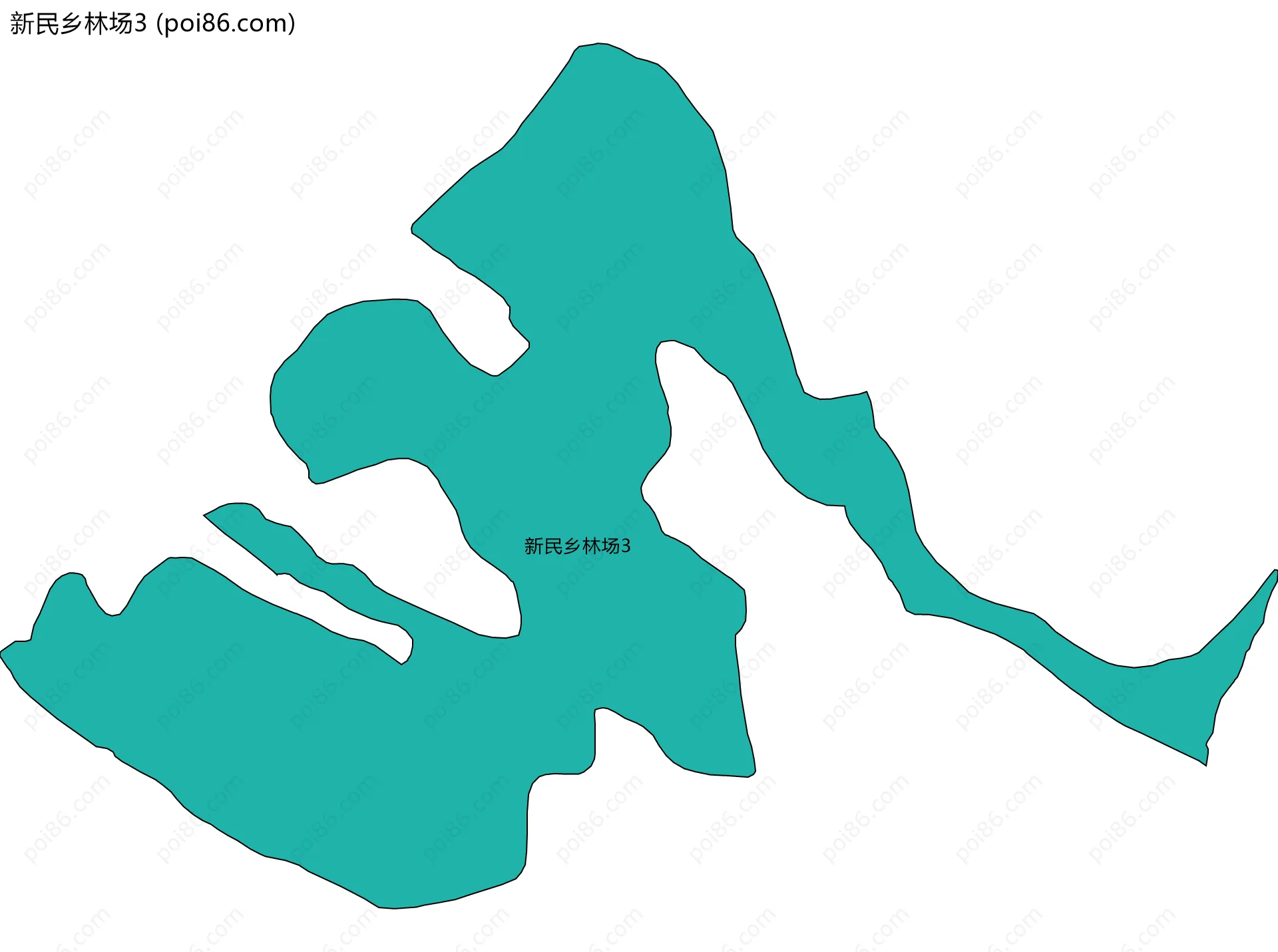新民乡林场3边界地图