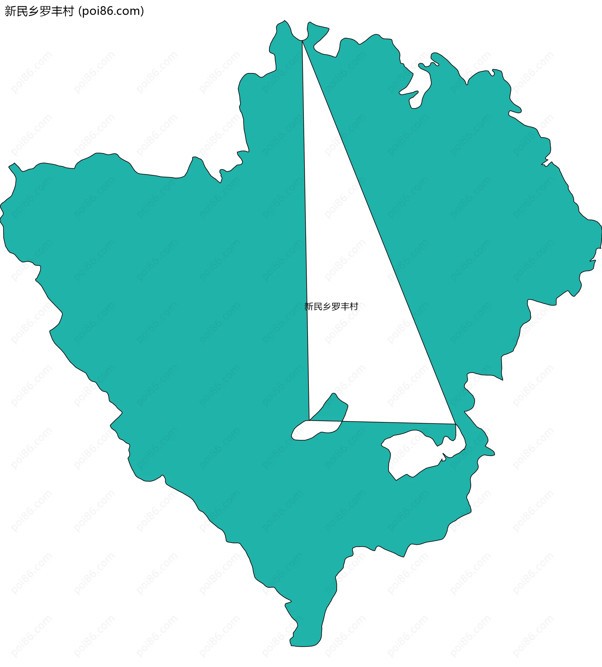 新民乡罗丰村边界地图