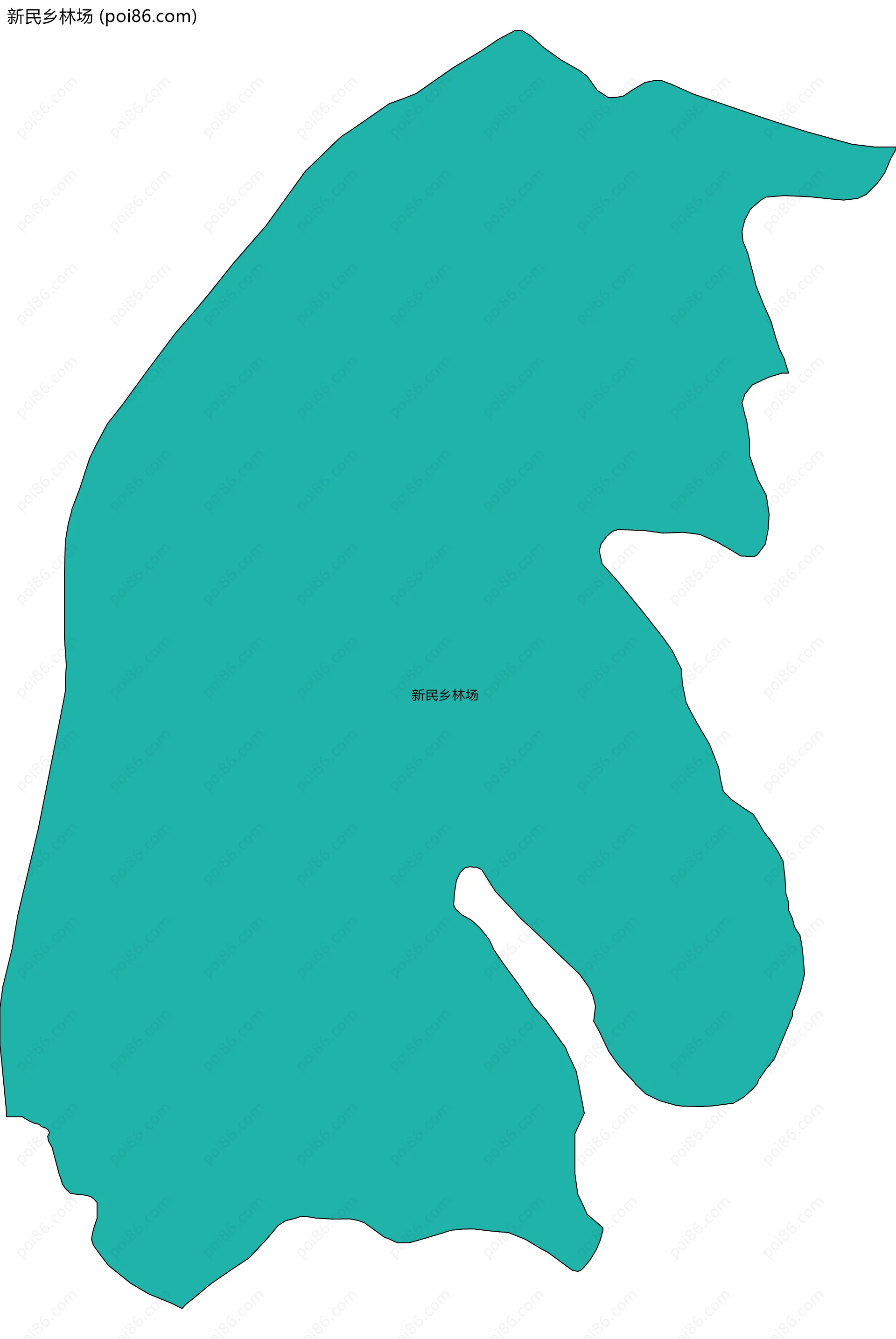 新民乡林场边界地图