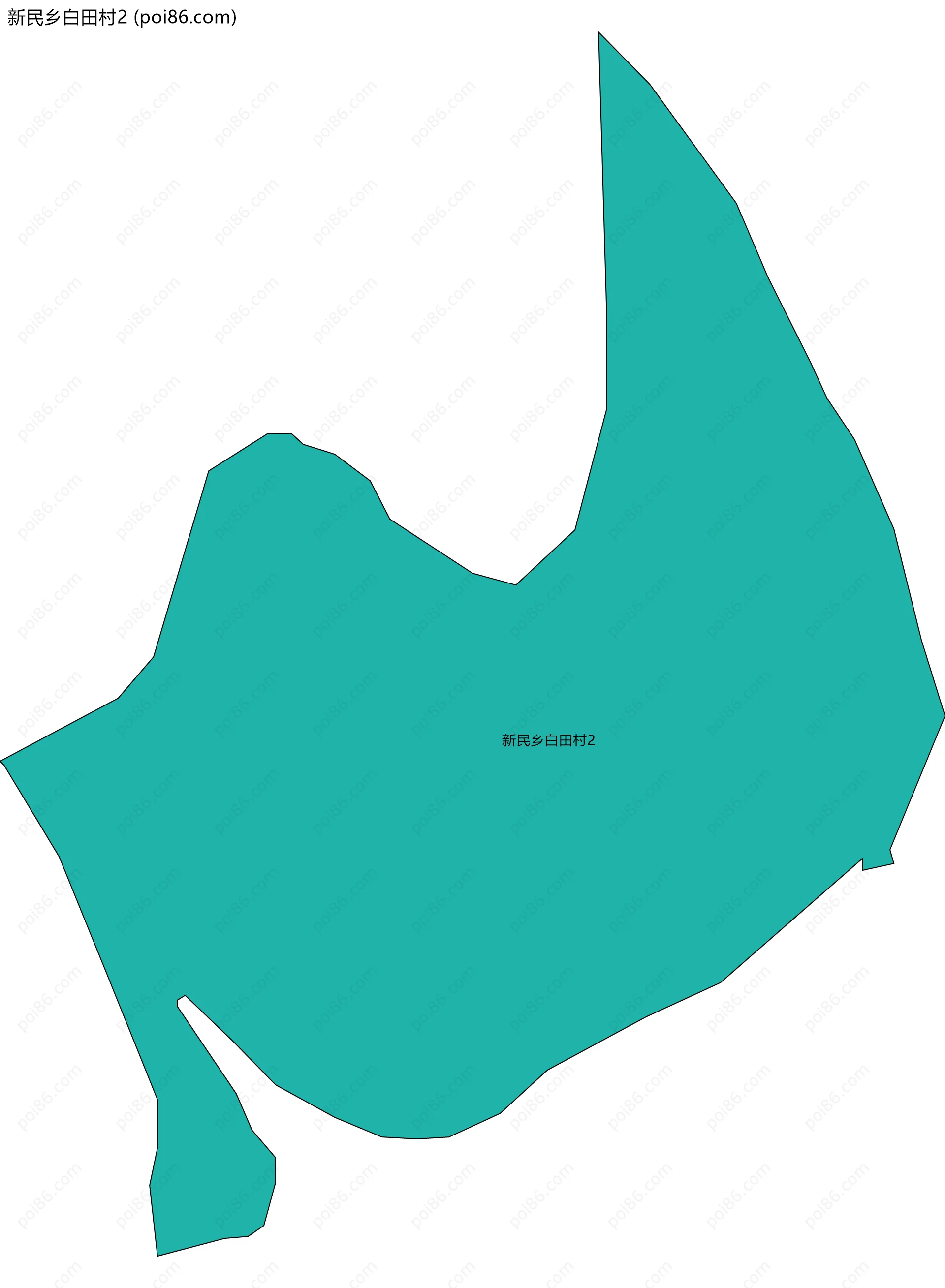 新民乡白田村2边界地图