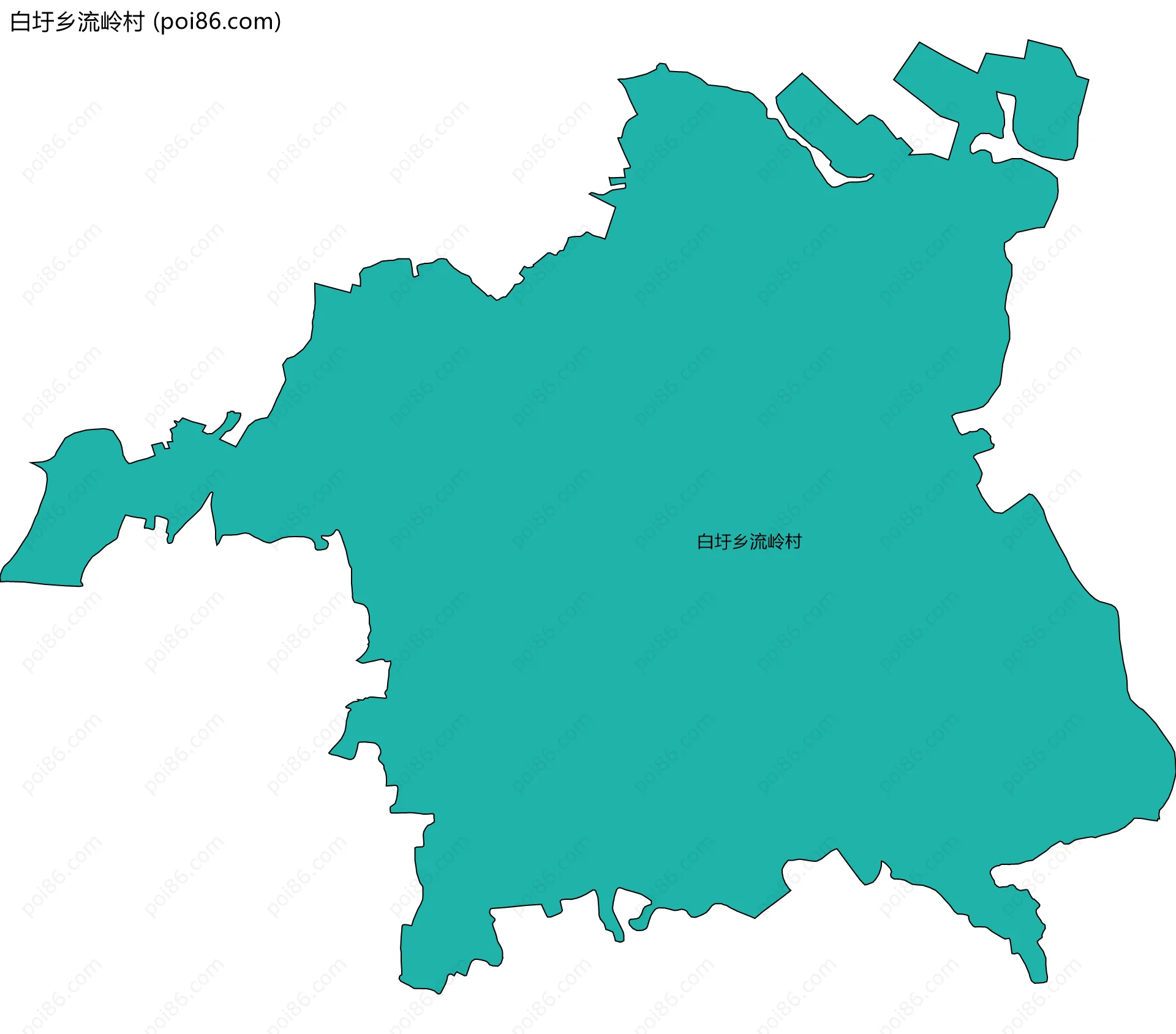 白圩乡流岭村边界地图