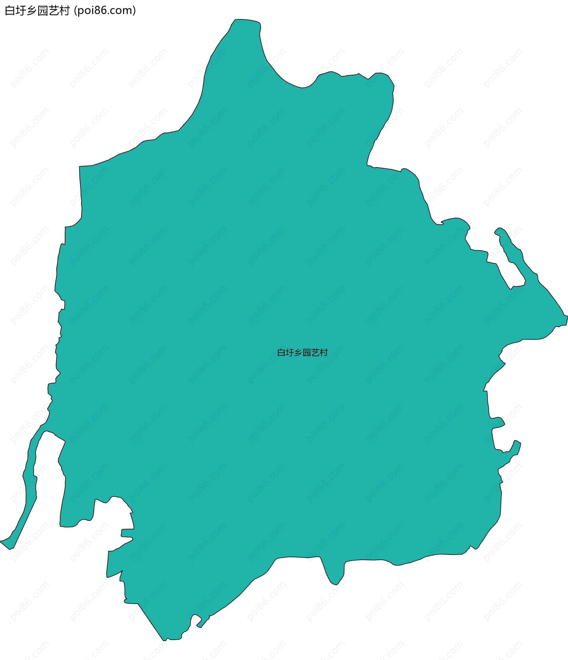 白圩乡园艺村边界地图