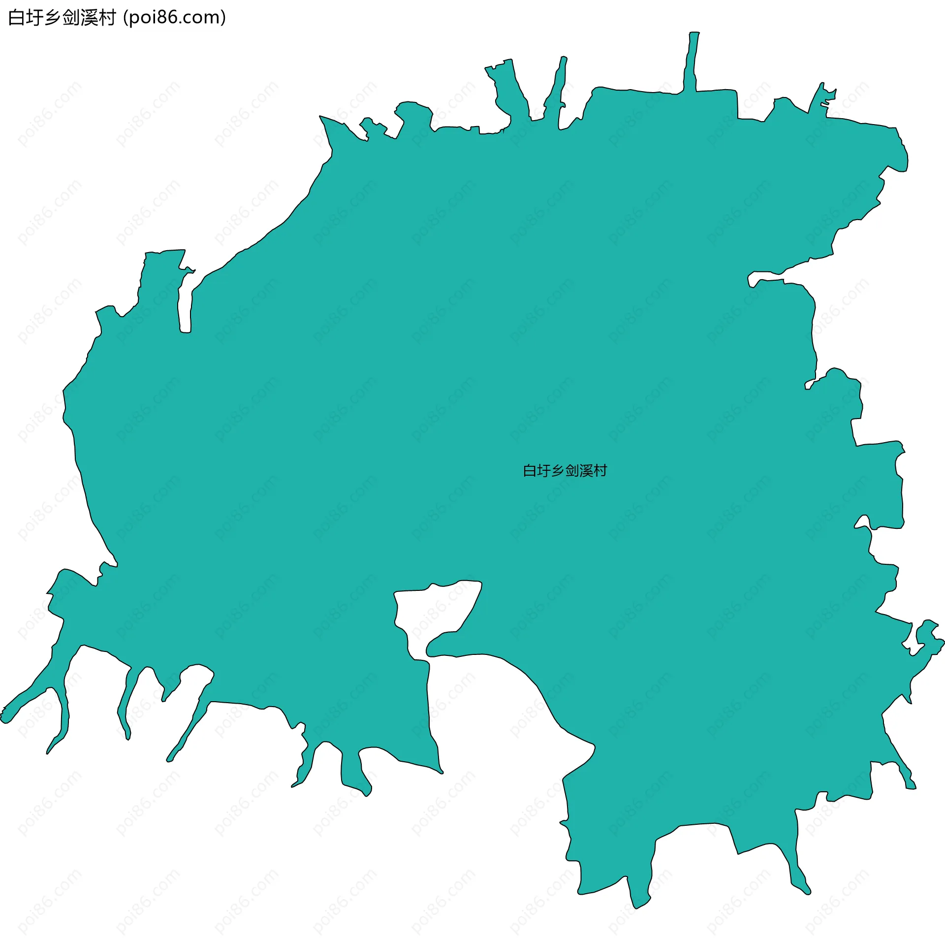 白圩乡剑溪村边界地图