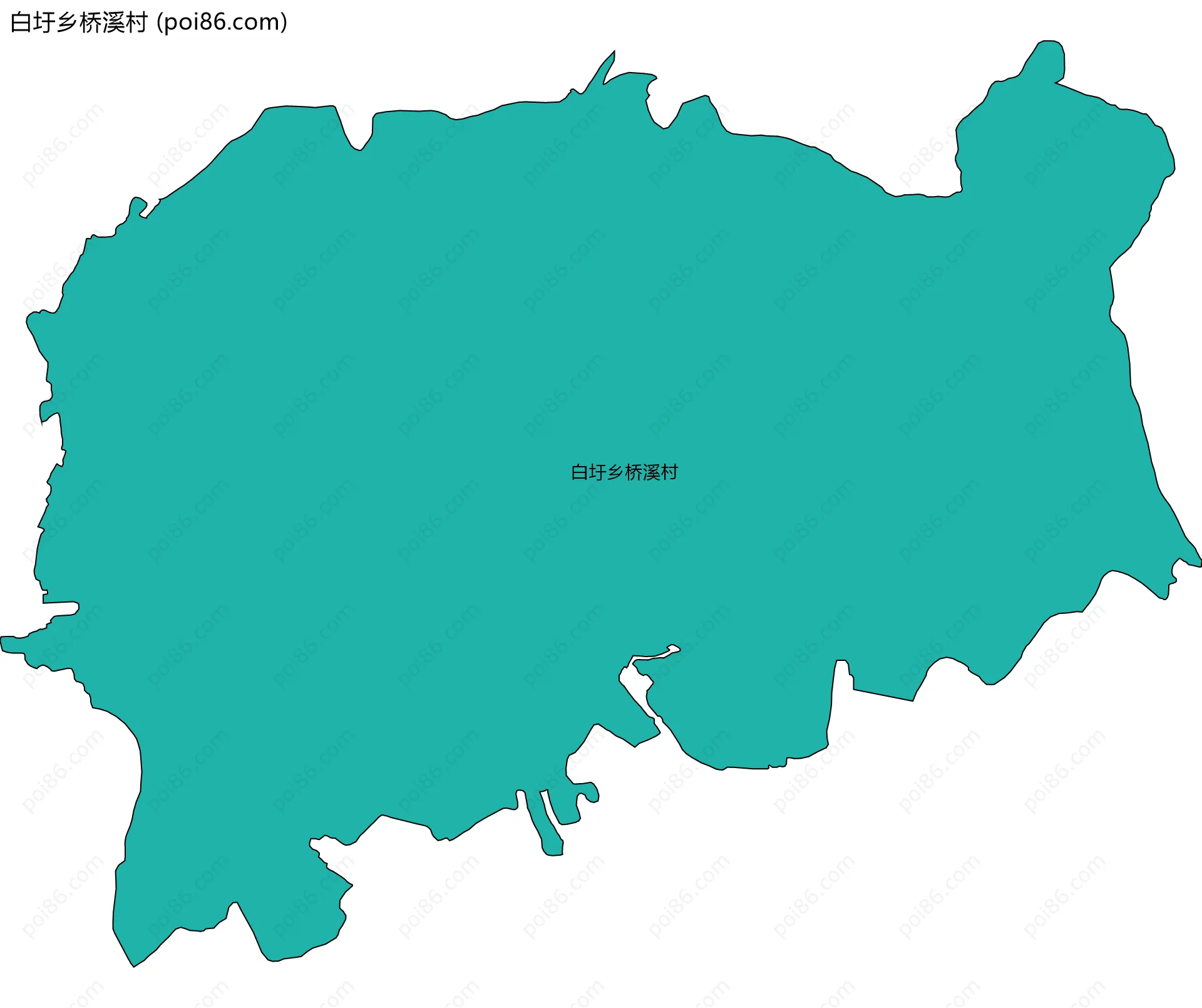 白圩乡桥溪村边界地图