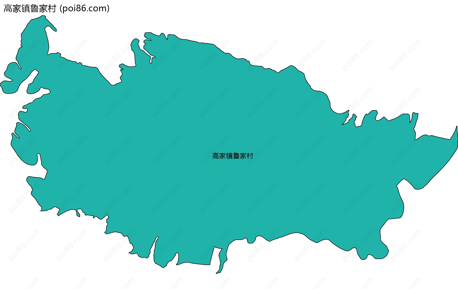 高家镇鲁家村边界地图