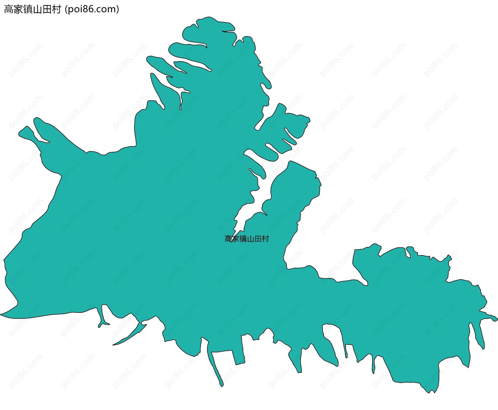 高家镇山田村边界地图