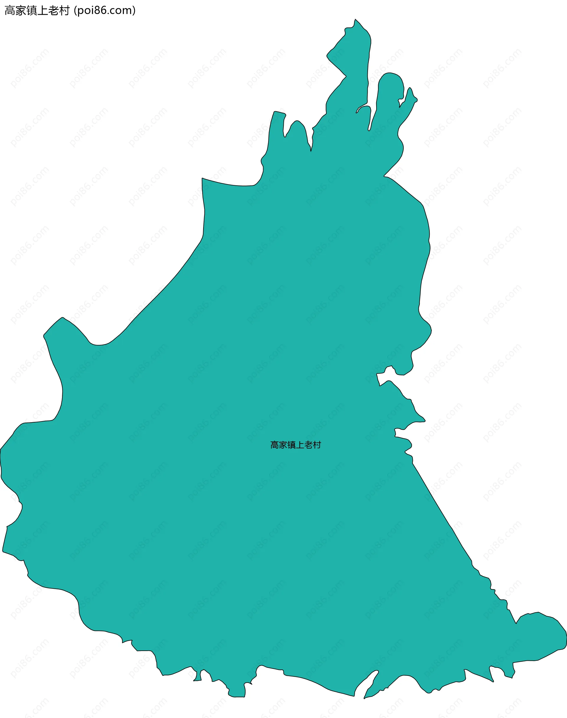 高家镇上老村边界地图