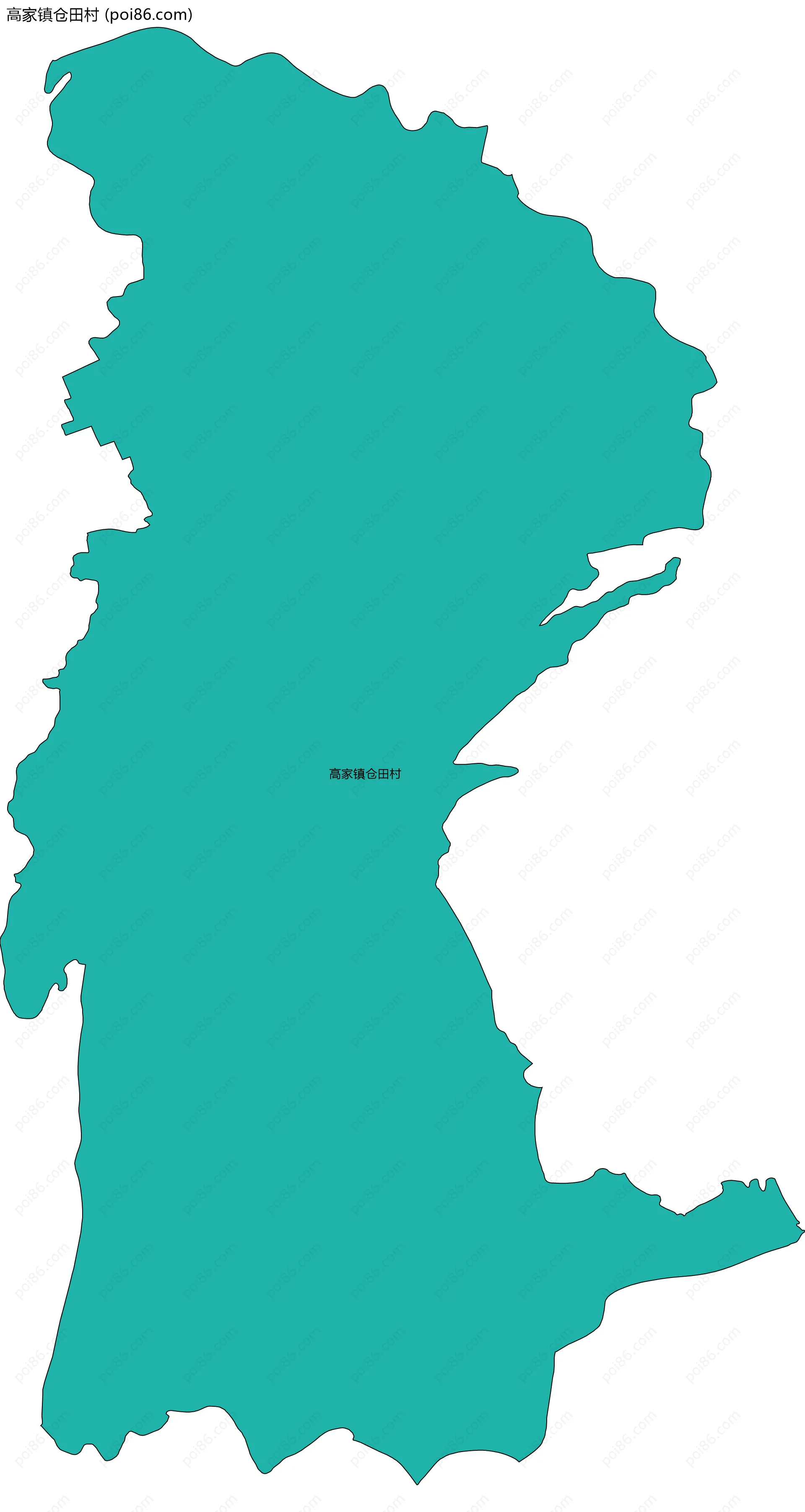 高家镇仓田村边界地图