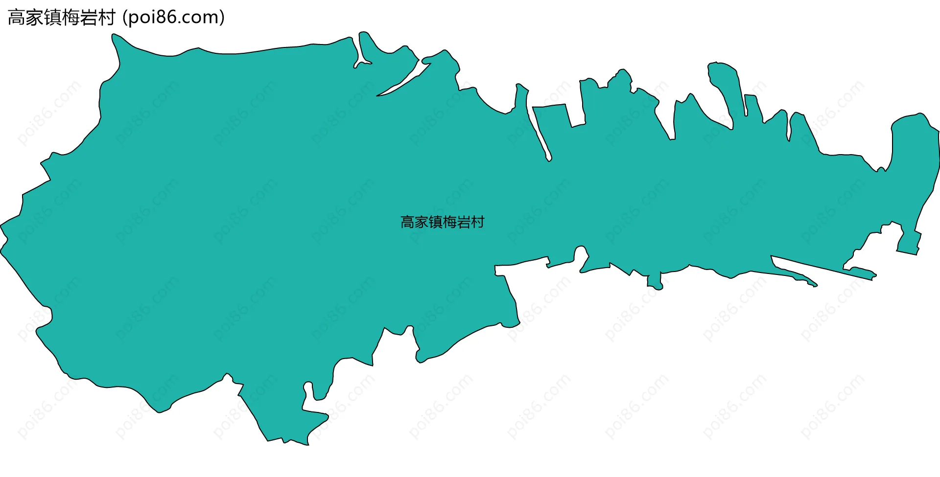 高家镇梅岩村边界地图