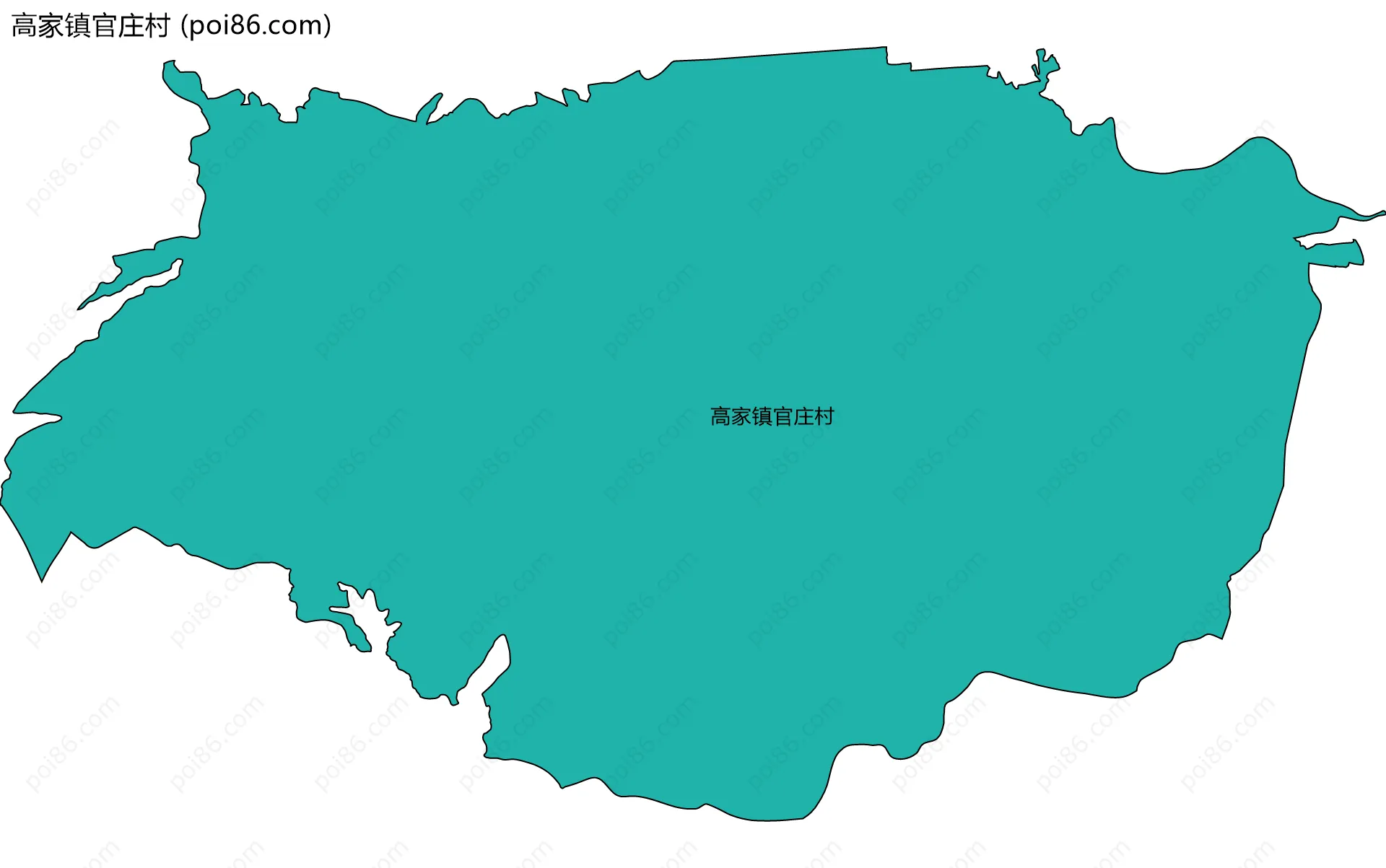 高家镇官庄村边界地图