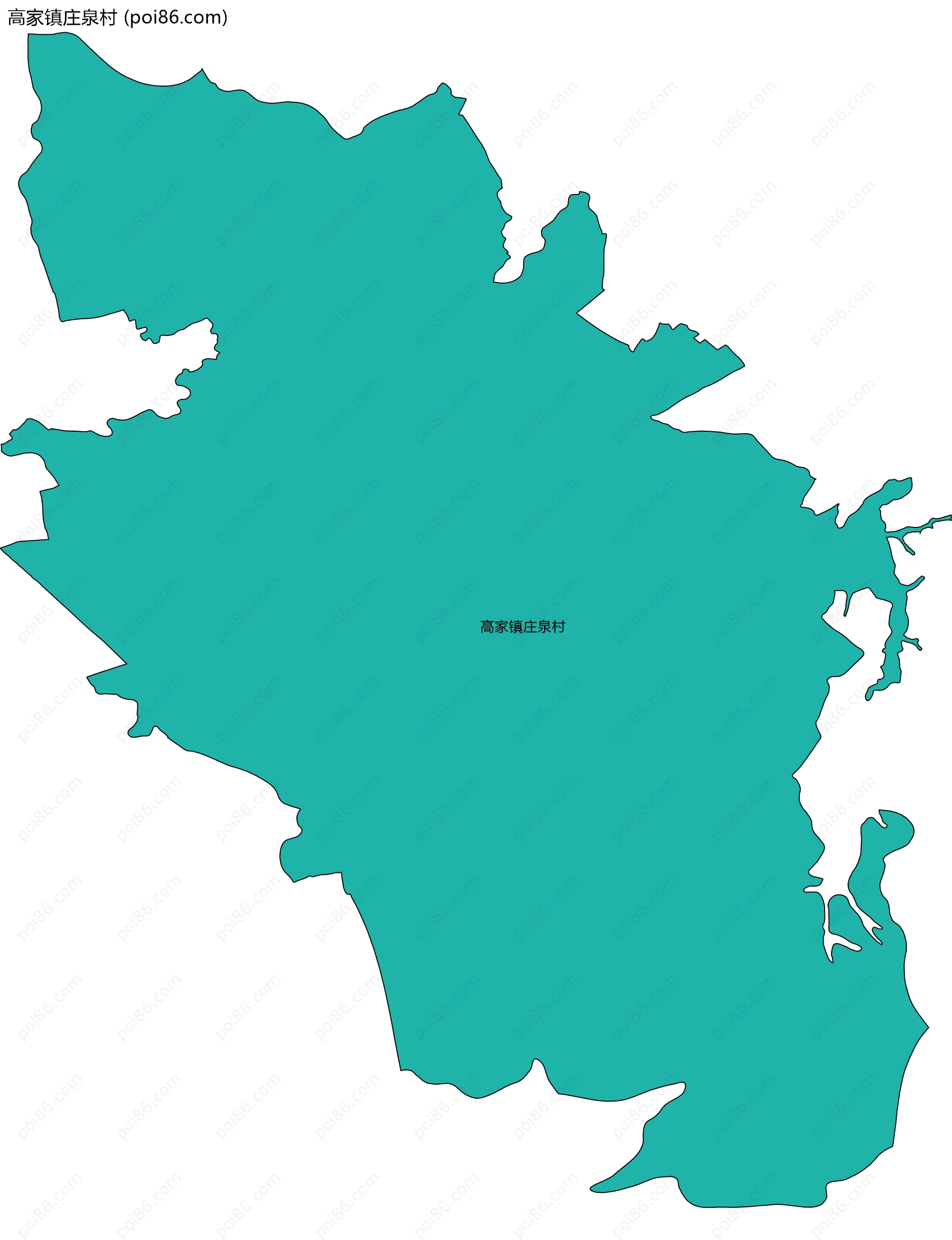 高家镇庄泉村边界地图