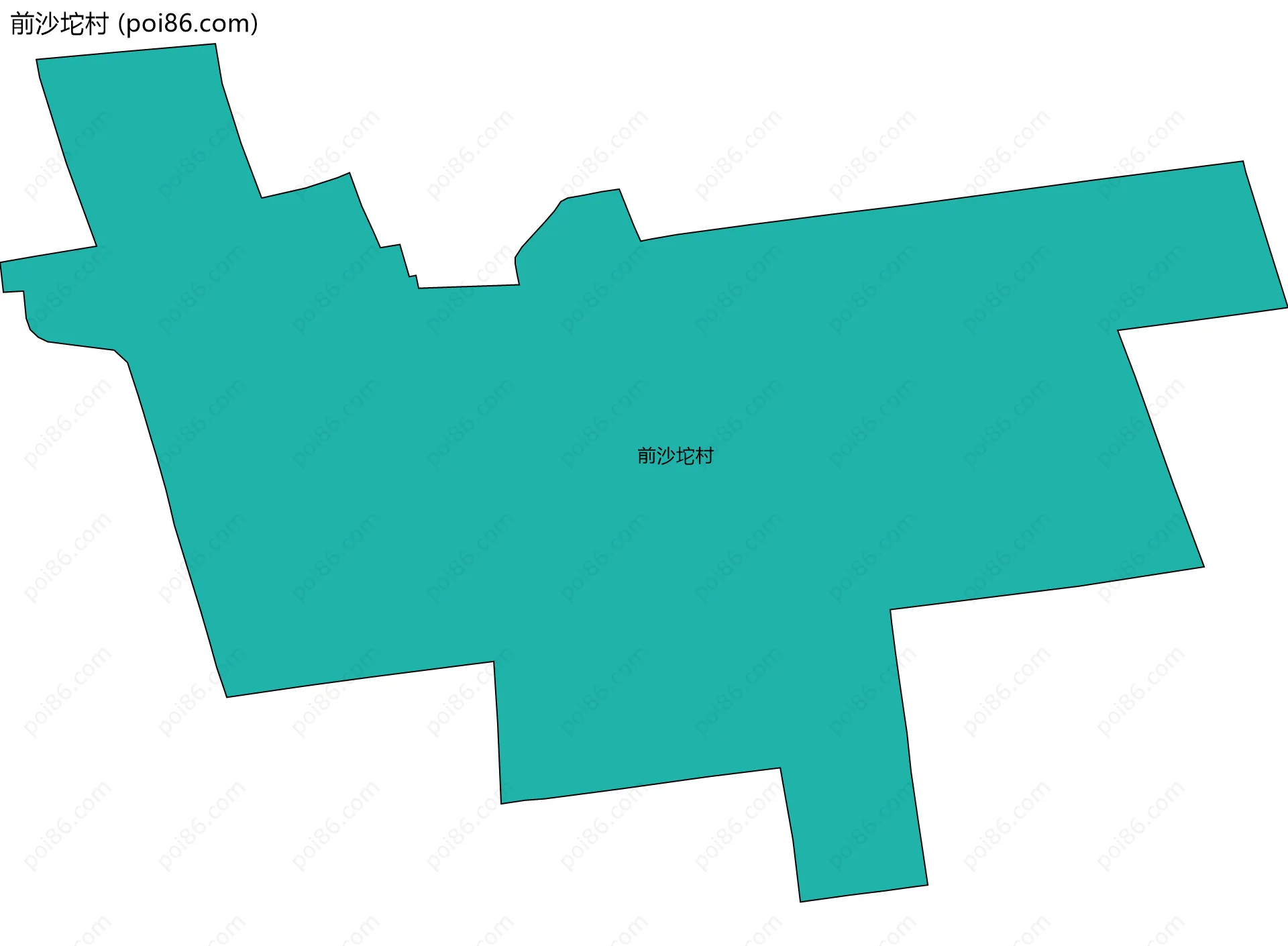 前沙坨村边界地图