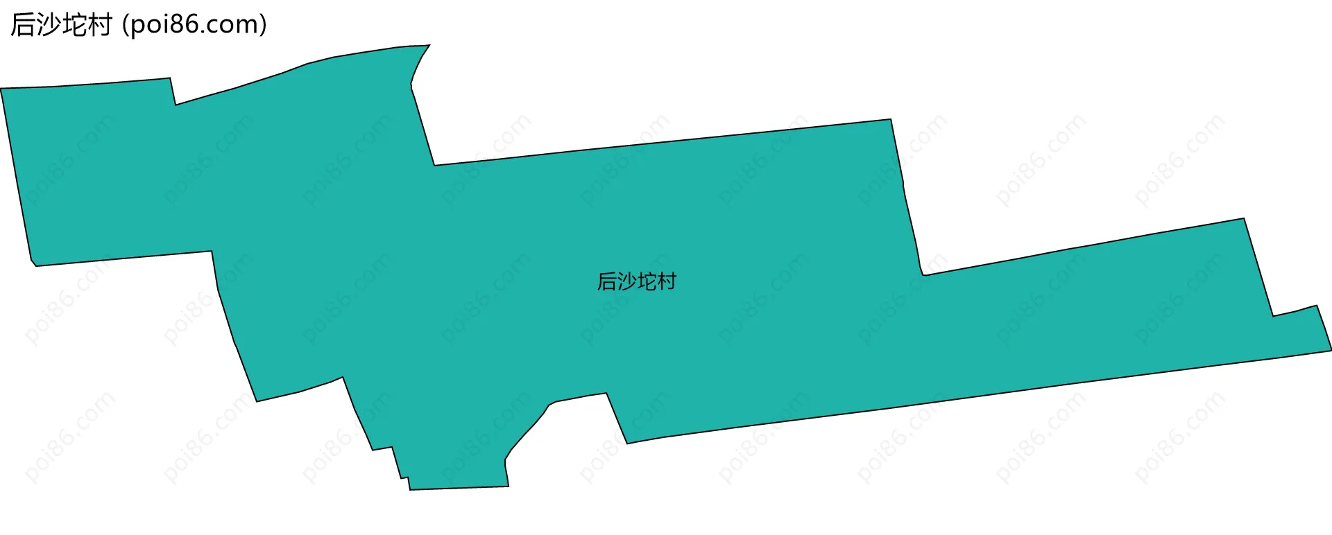 后沙坨村边界地图