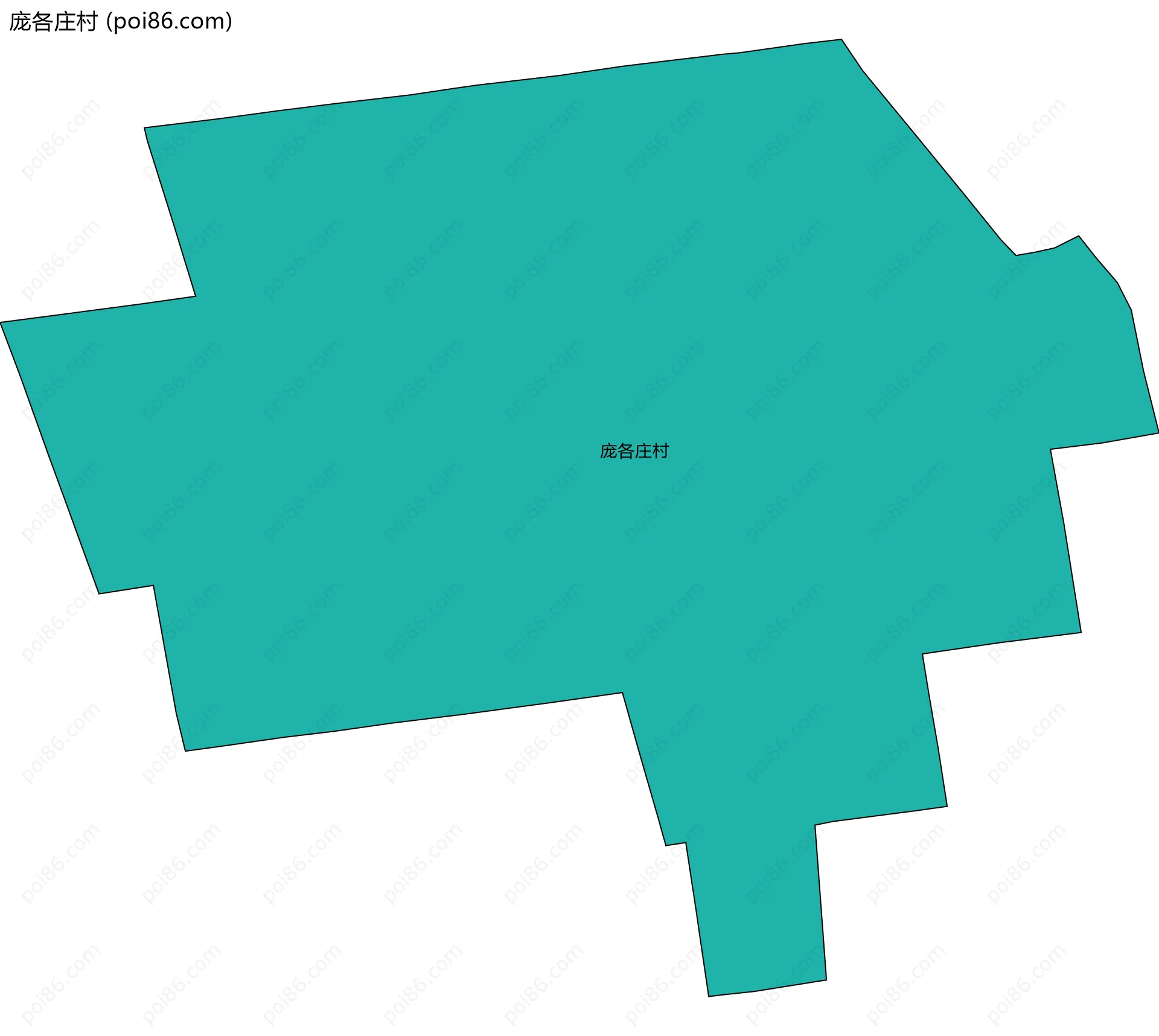 庞各庄村边界地图
