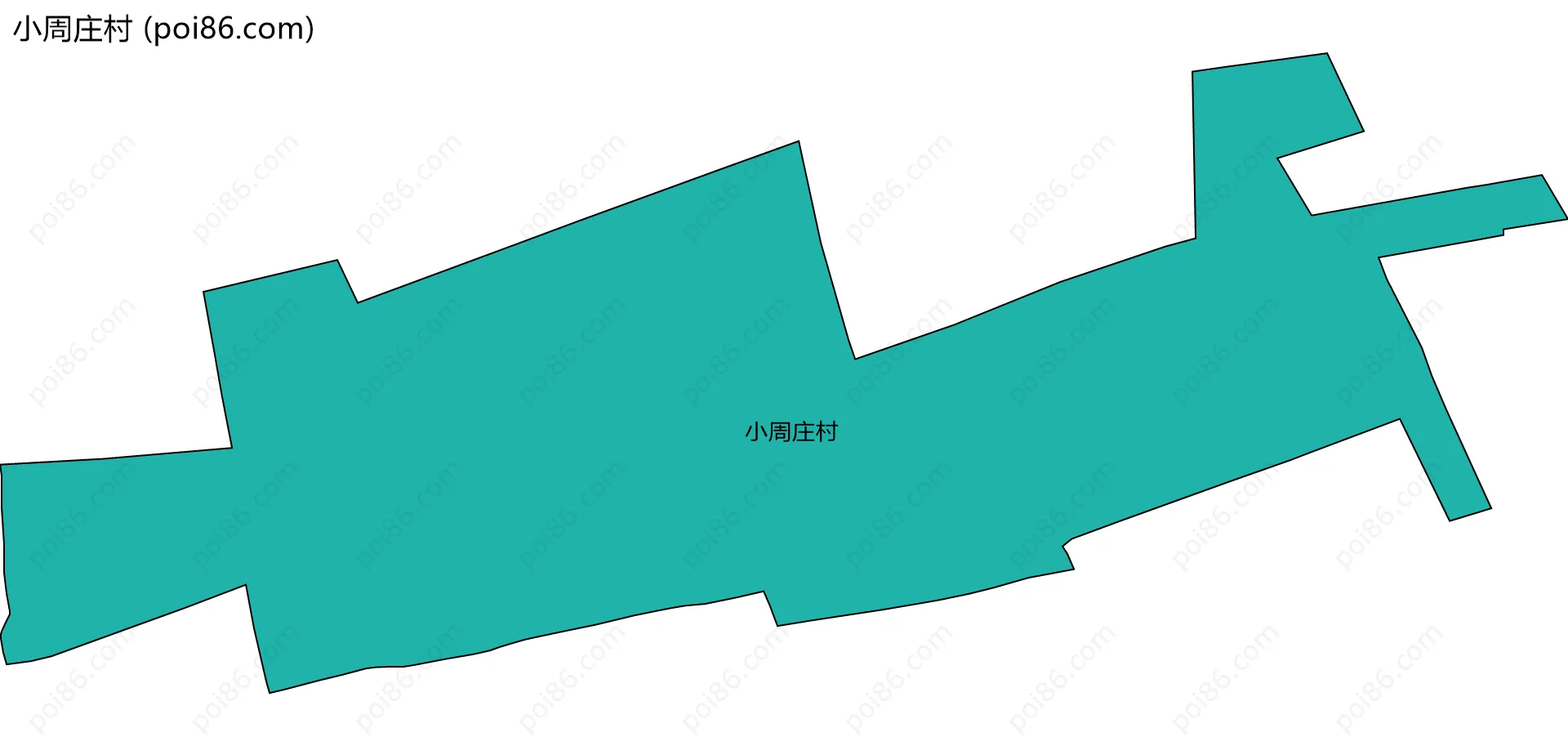 小周庄村边界地图