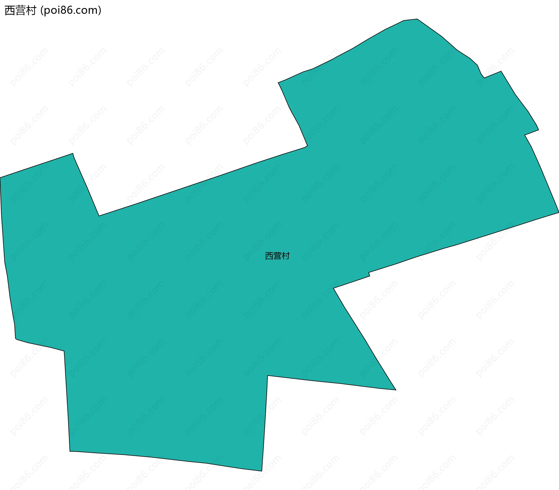 西营村边界地图