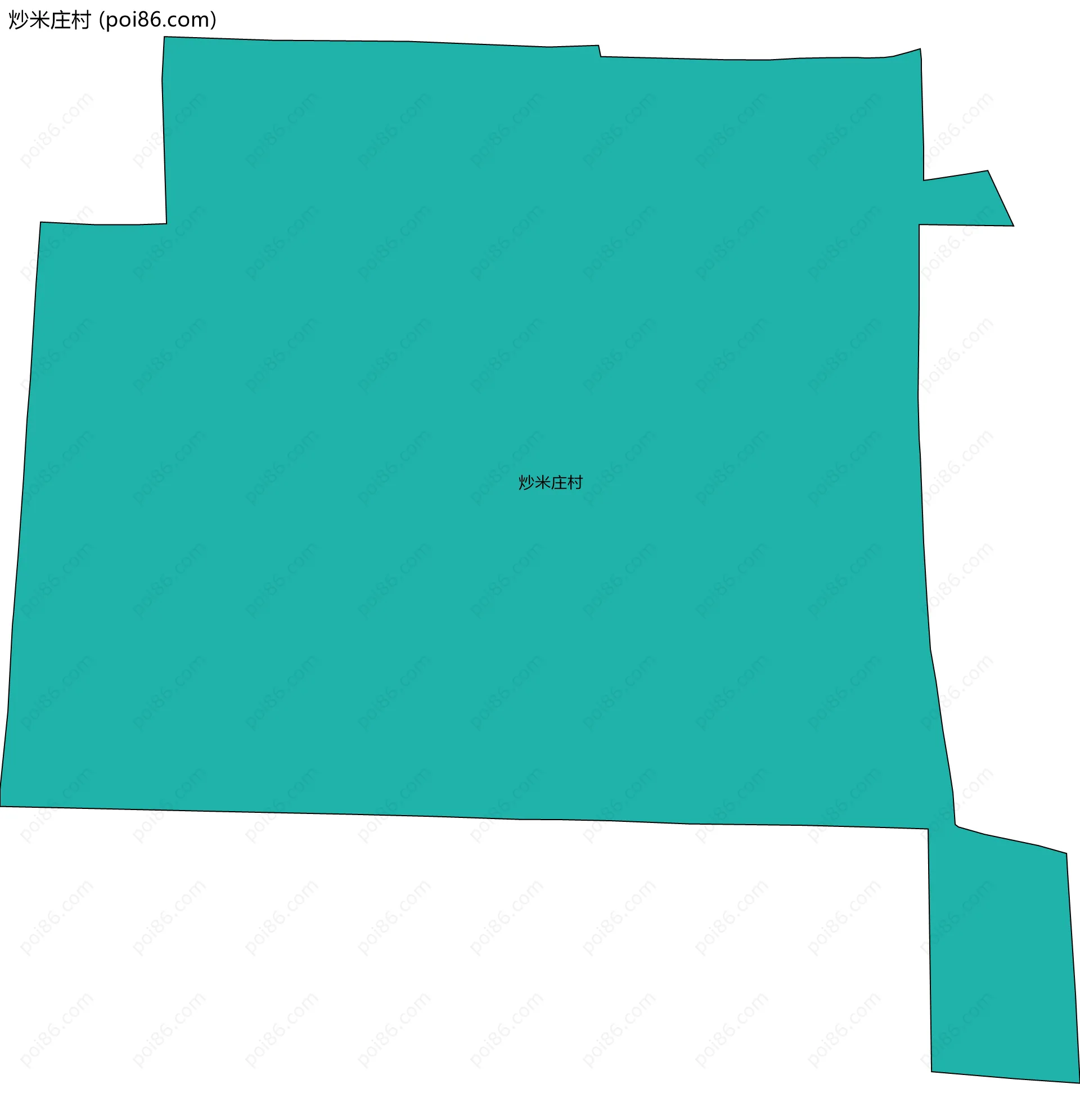 炒米庄村边界地图