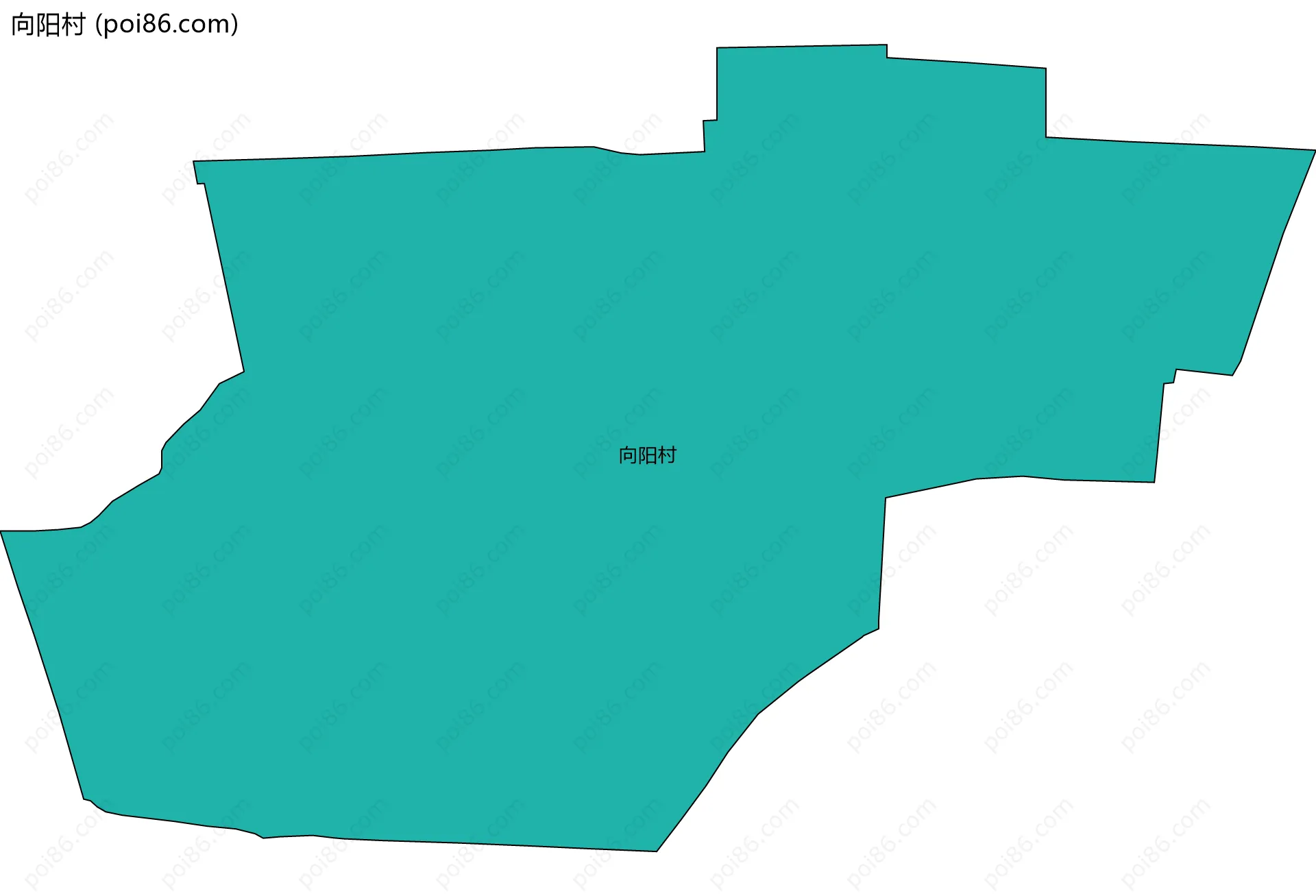 向阳村边界地图