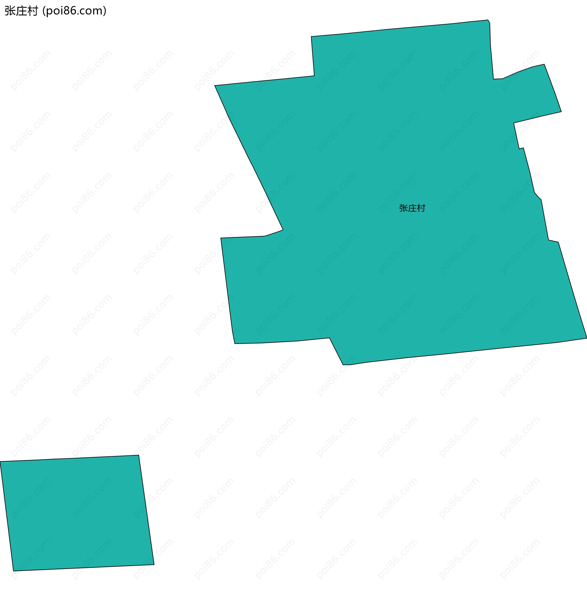 张庄村边界地图