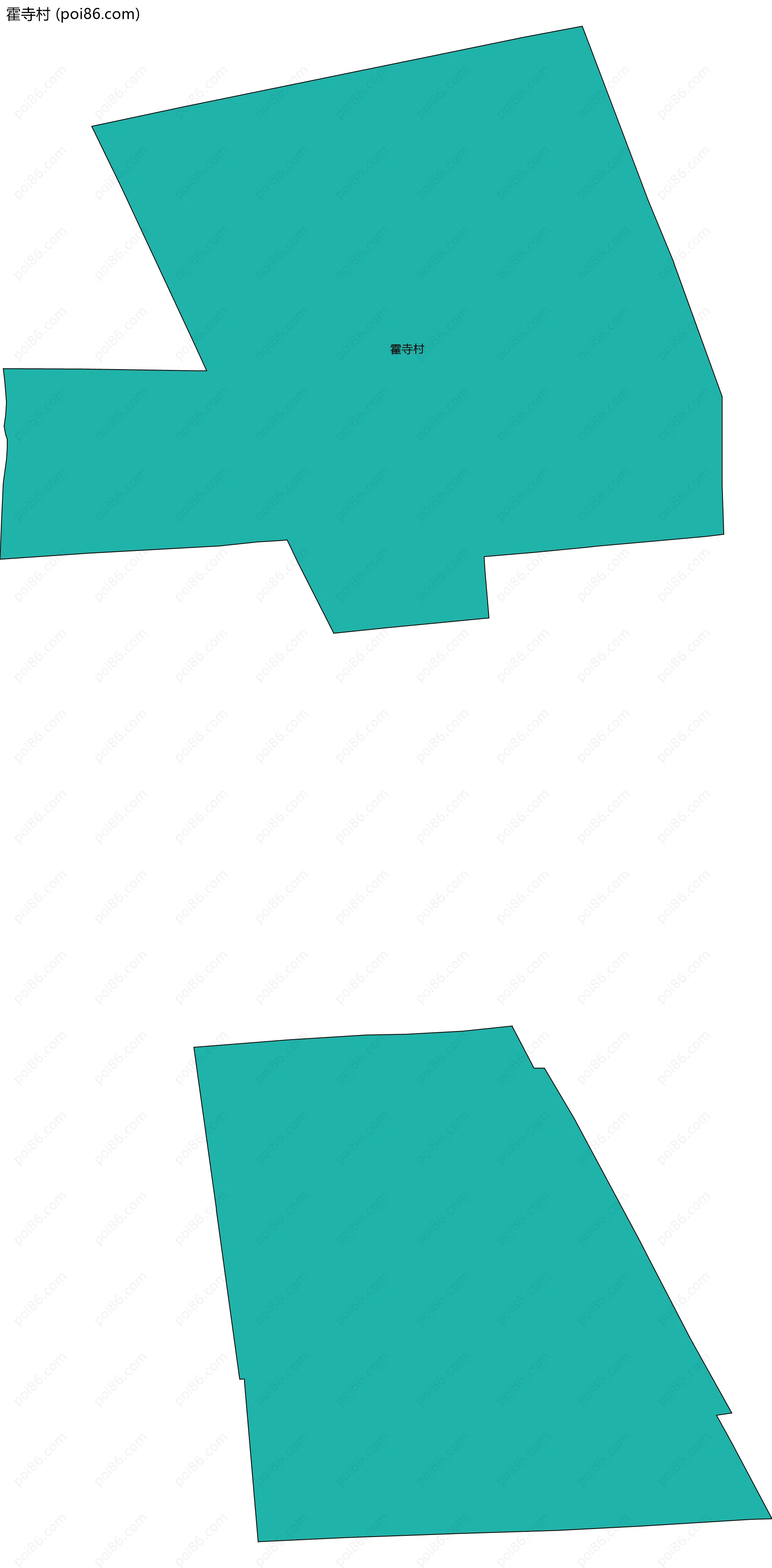 霍寺村边界地图