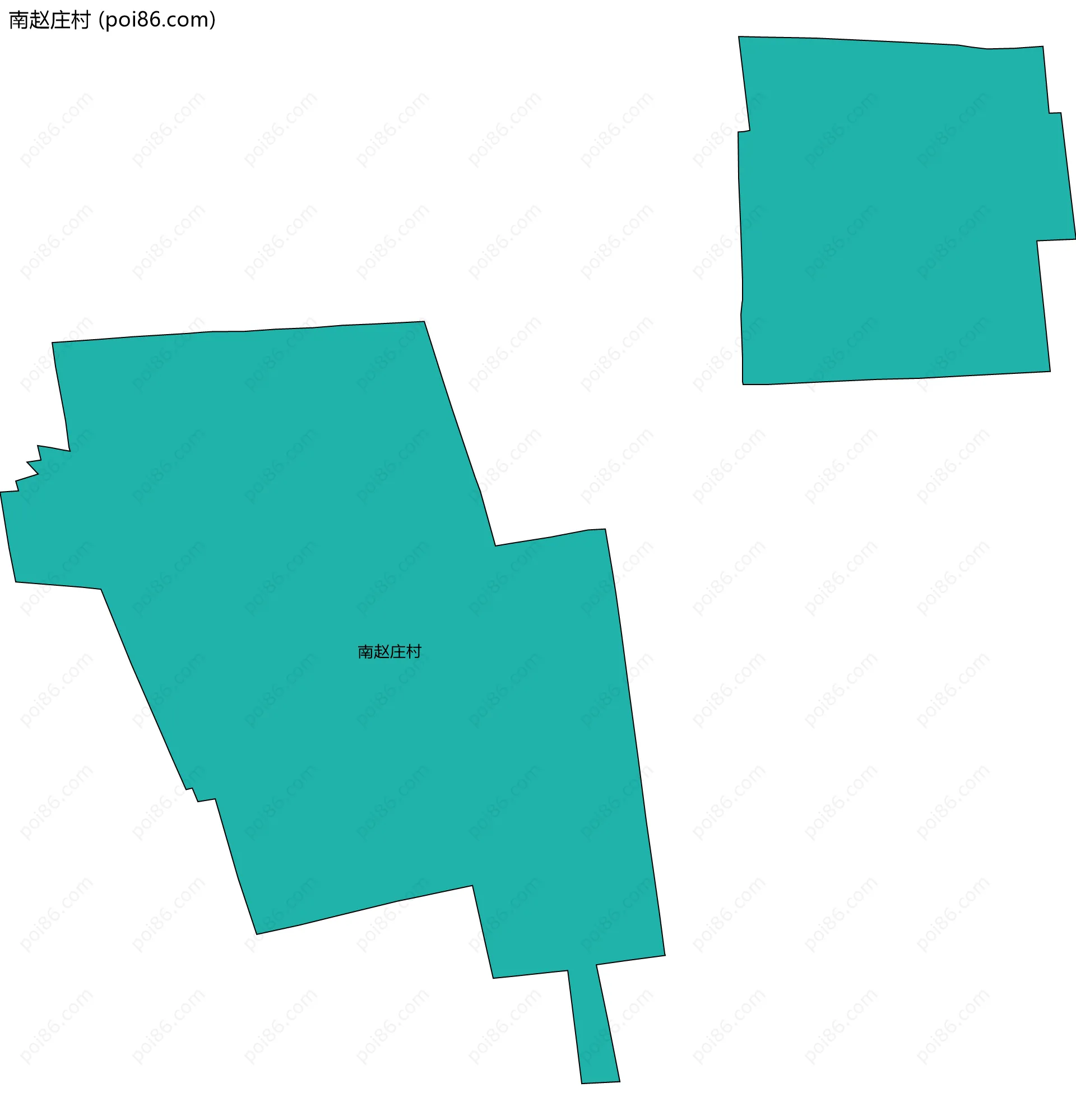 南赵庄村边界地图