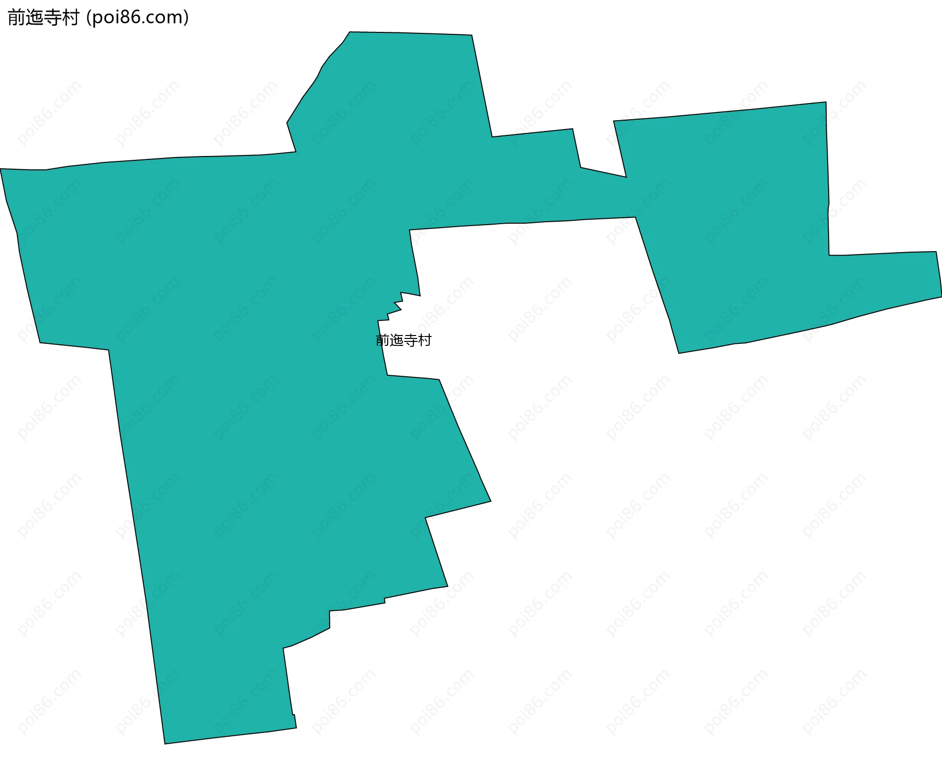 前迤寺村边界地图