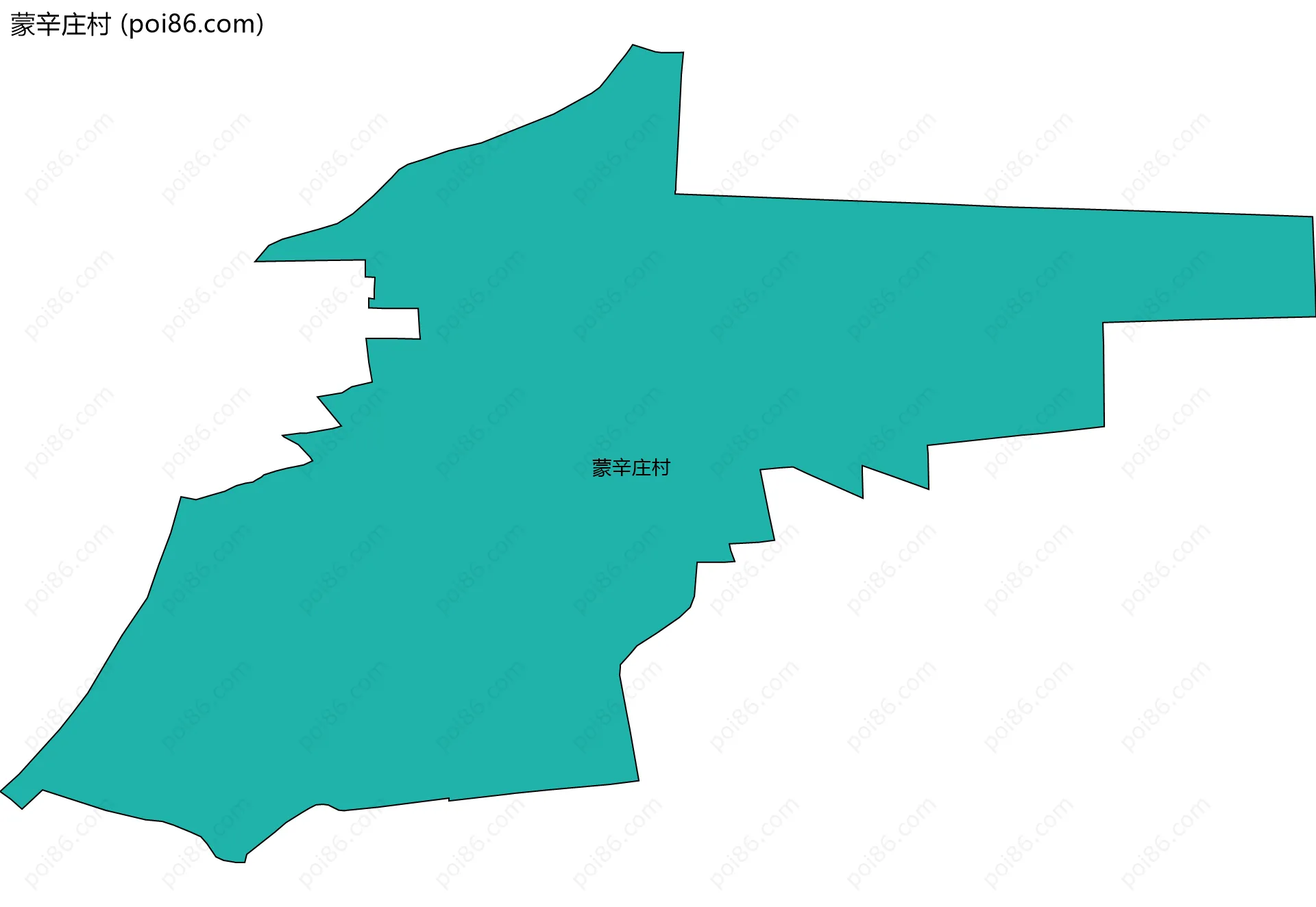 蒙辛庄村边界地图
