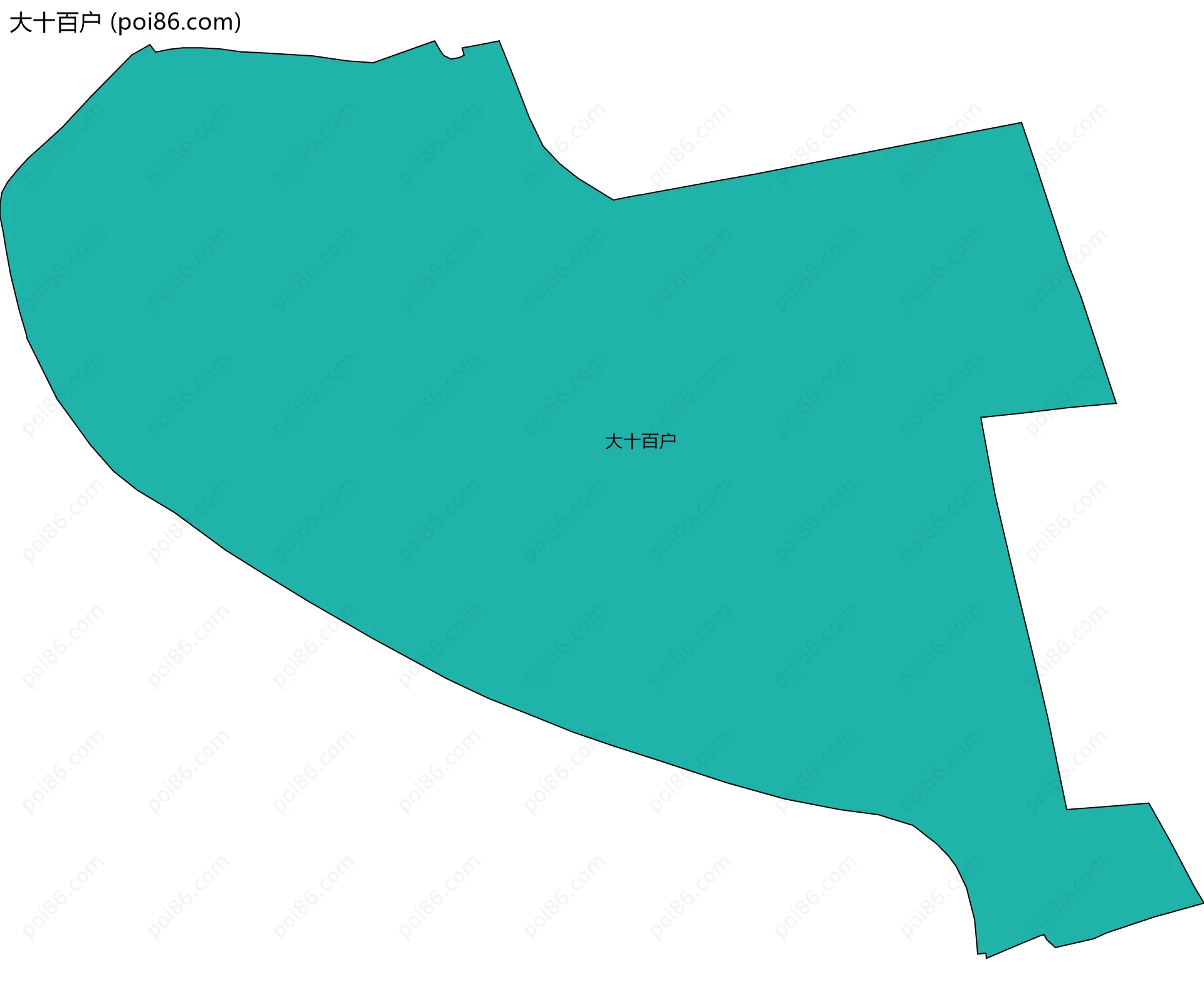 大十百户边界地图