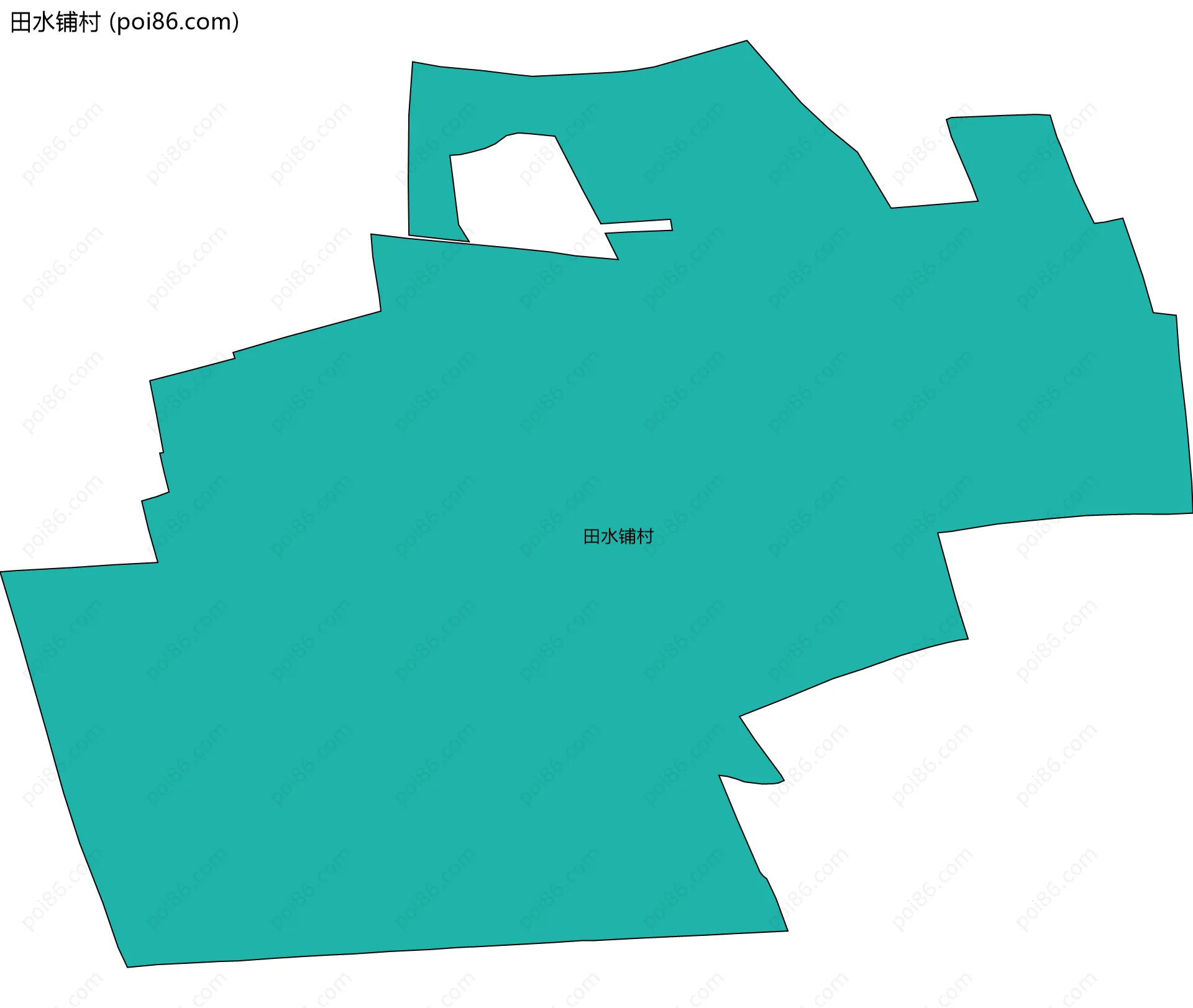 田水铺村边界地图