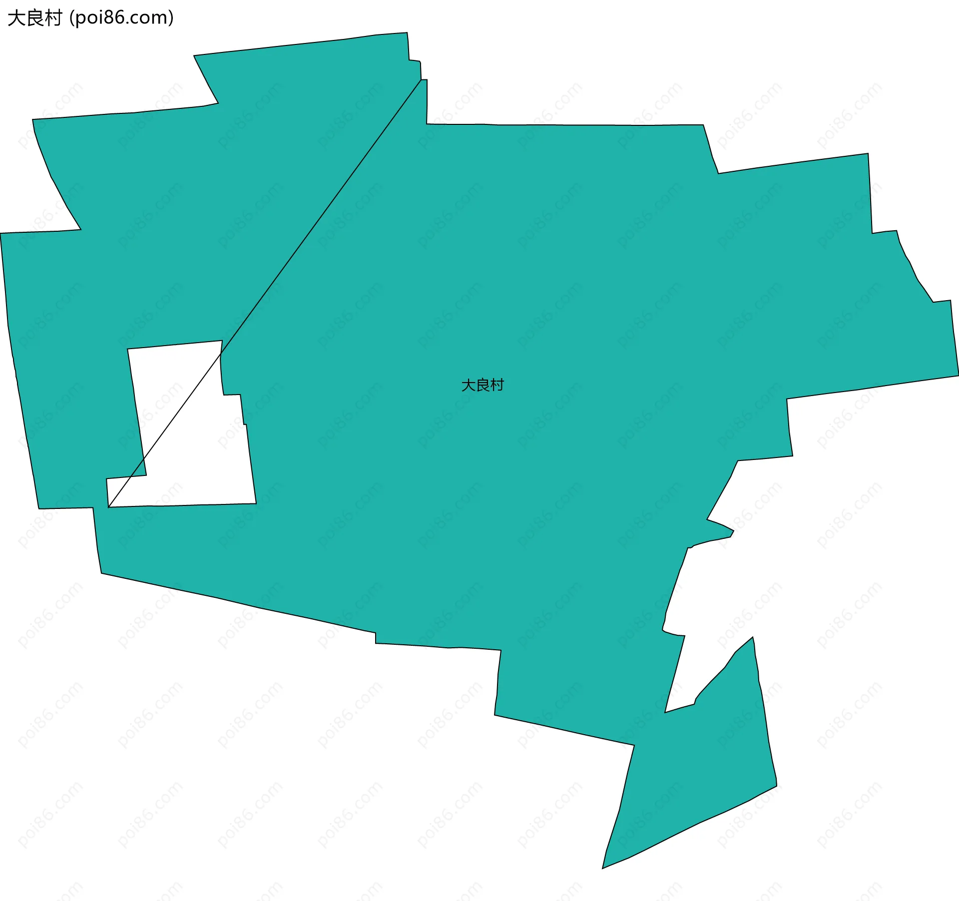 大良村边界地图