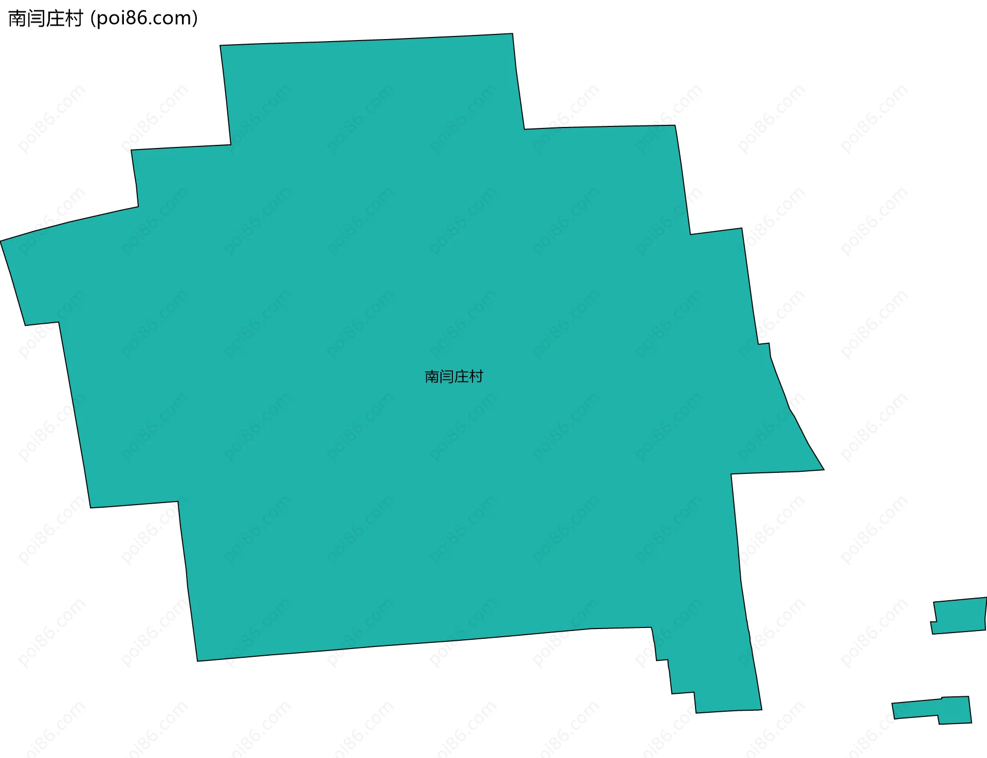 南闫庄村边界地图