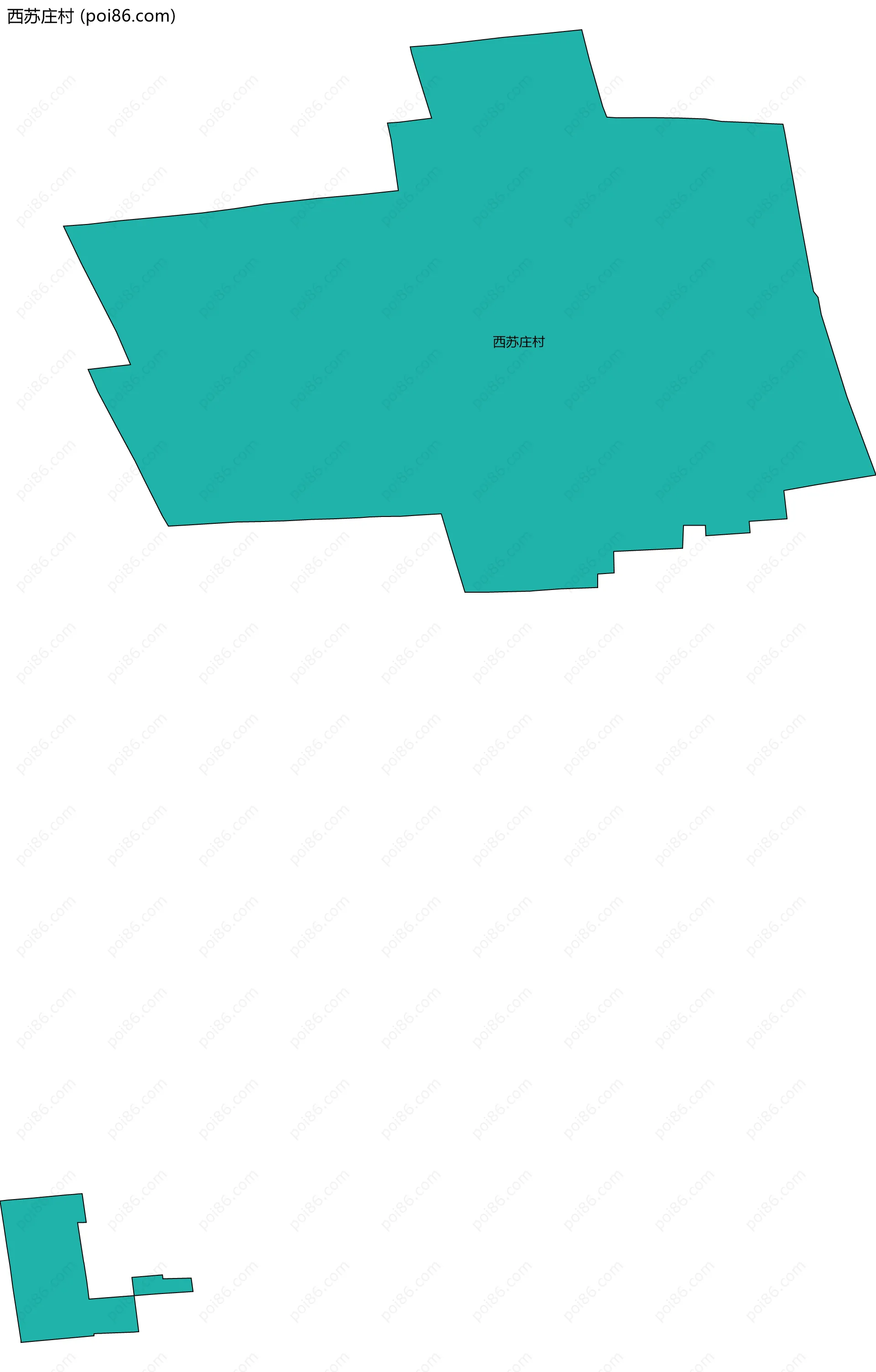 西苏庄村边界地图