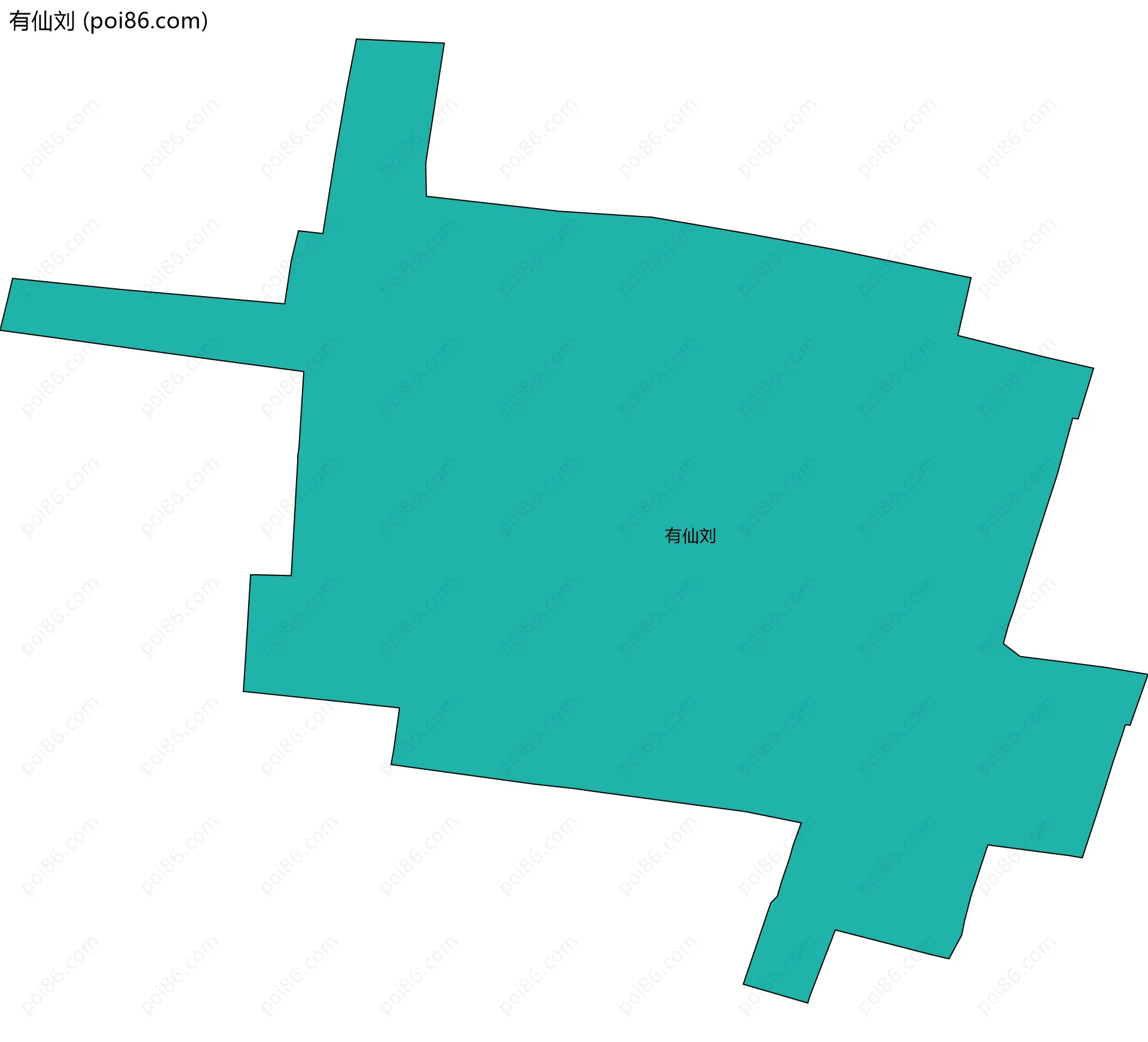 有仙刘边界地图
