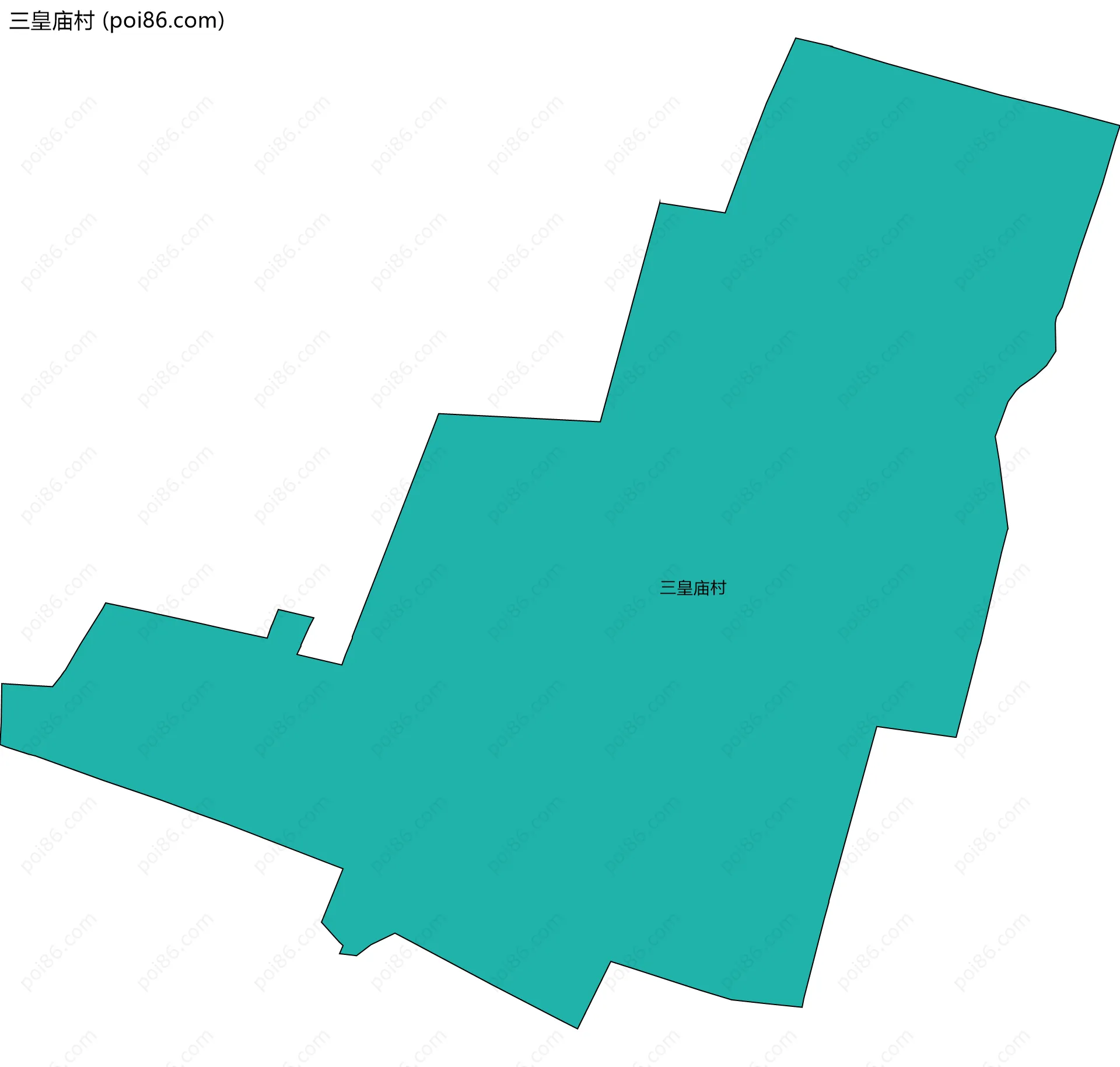 三皇庙村边界地图