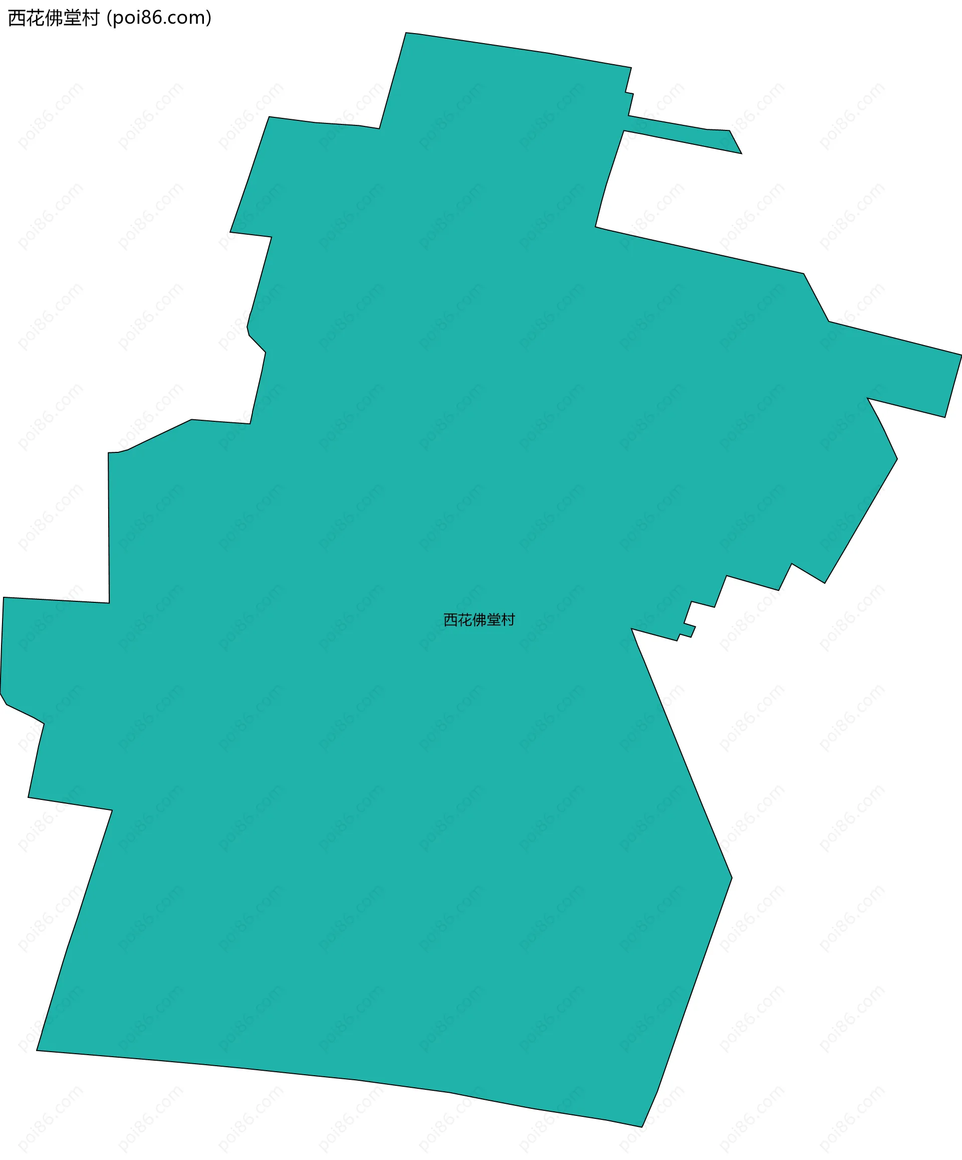 西花佛堂村边界地图