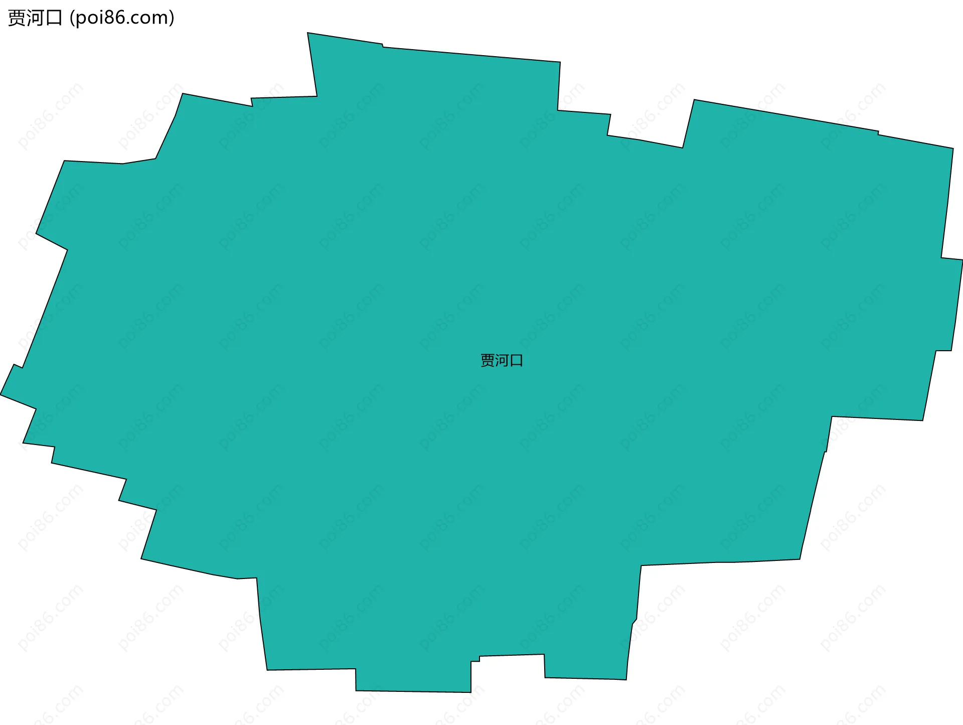 贾河口边界地图
