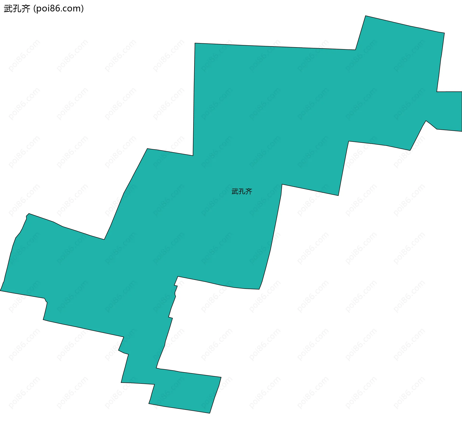 武孔齐边界地图