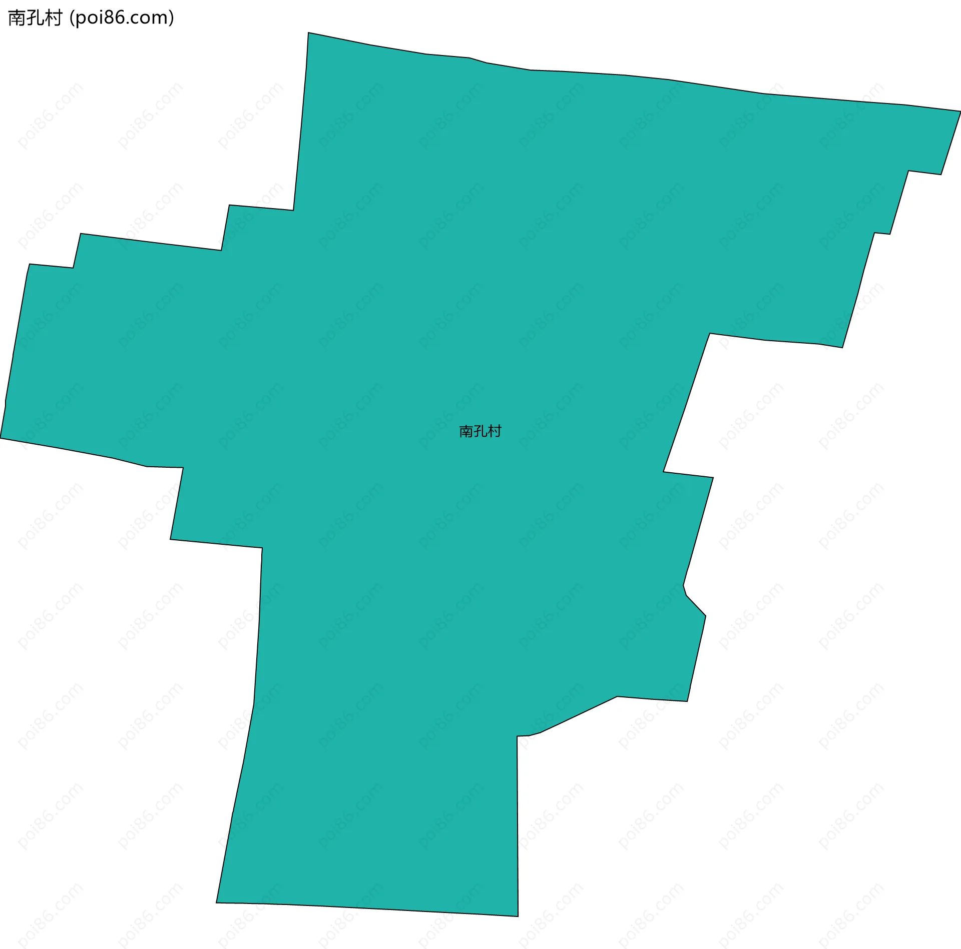 南孔村边界地图