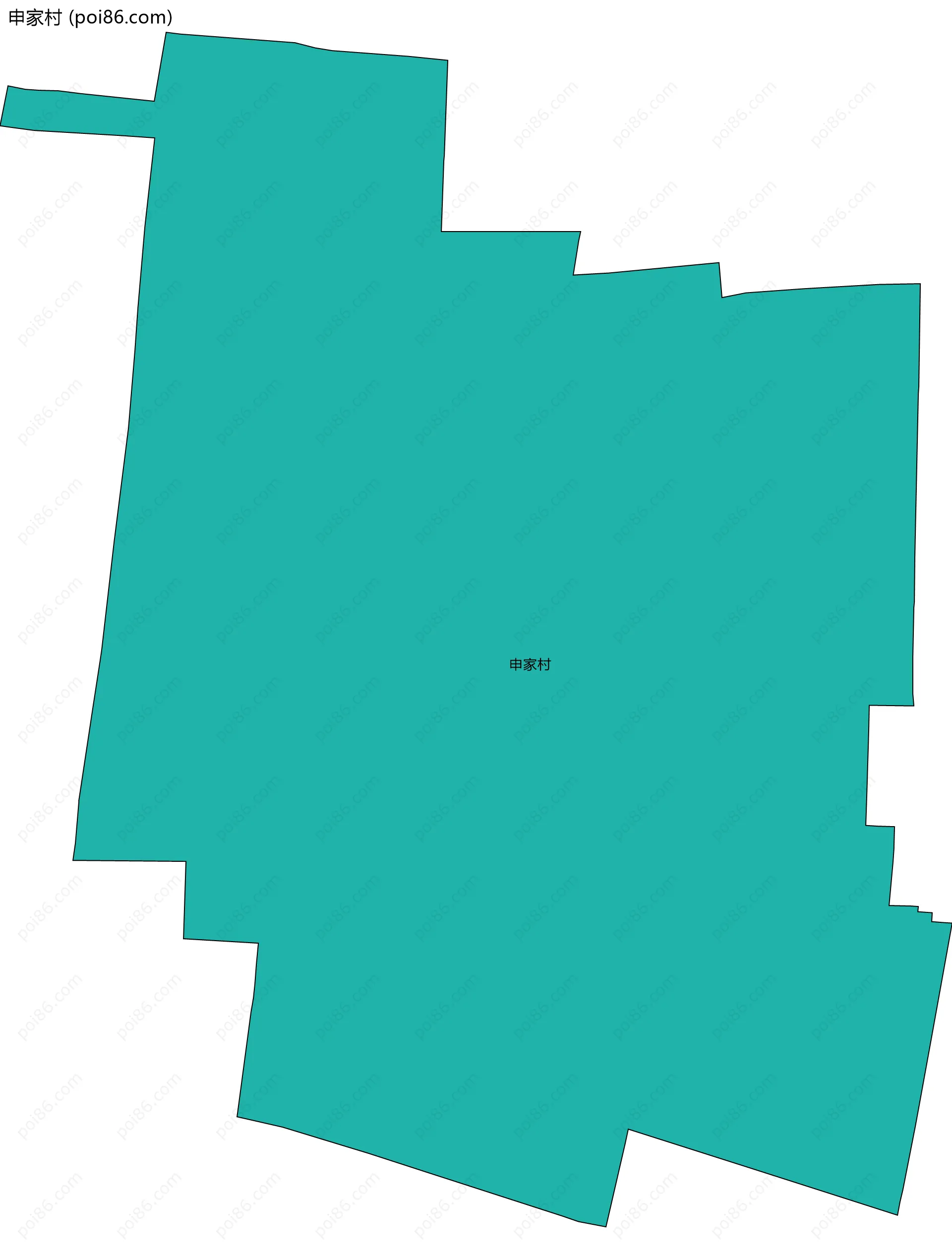 申家村边界地图