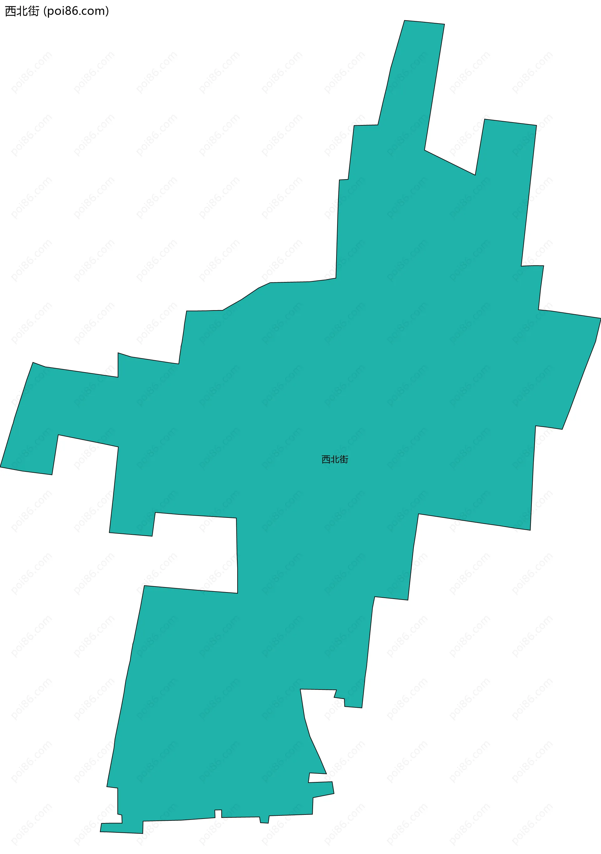 西北街边界地图